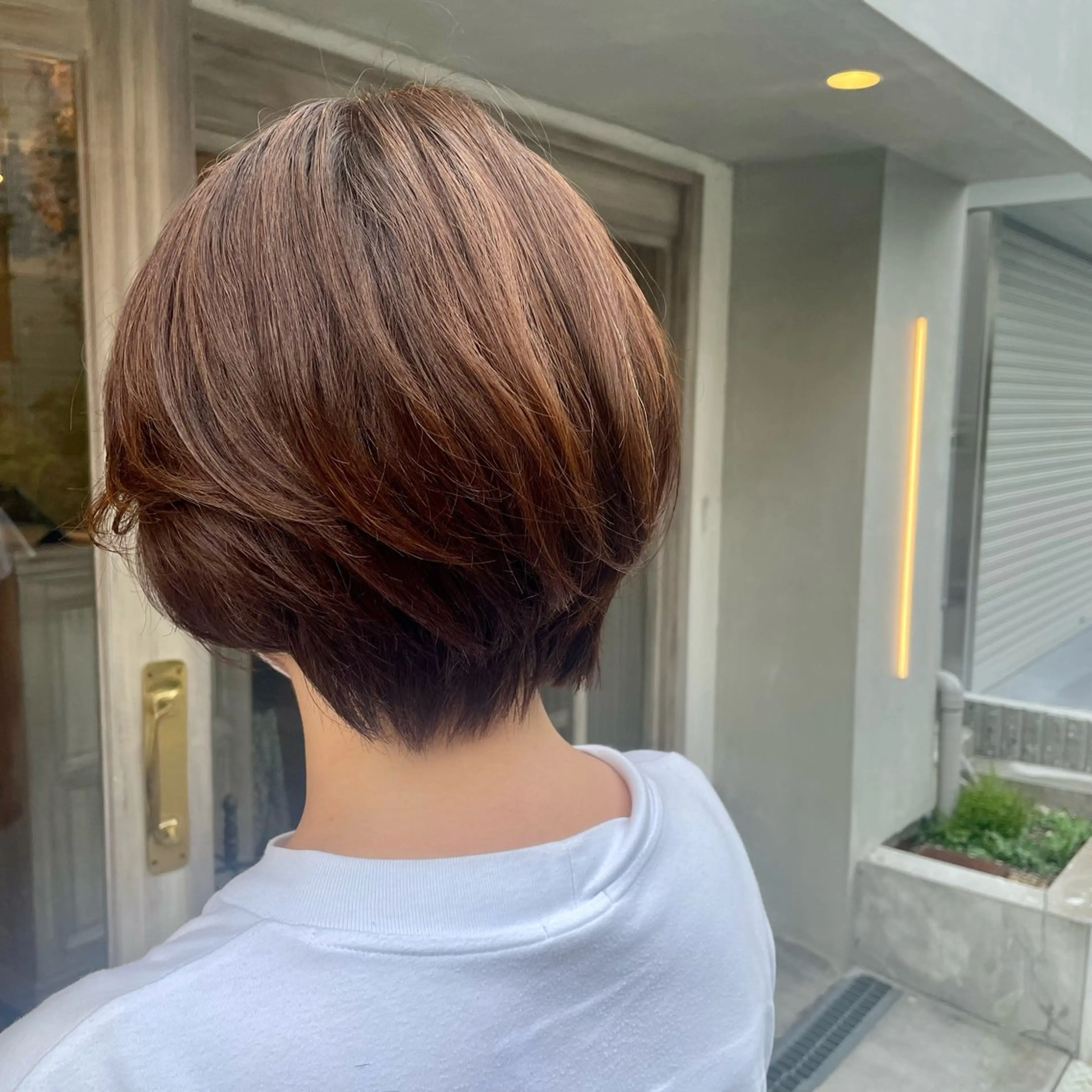 ショート カラー ハイライトカラー ハイライト 【脱白髪染め】【髪質 改善】仲井槙一のヘアスタイル