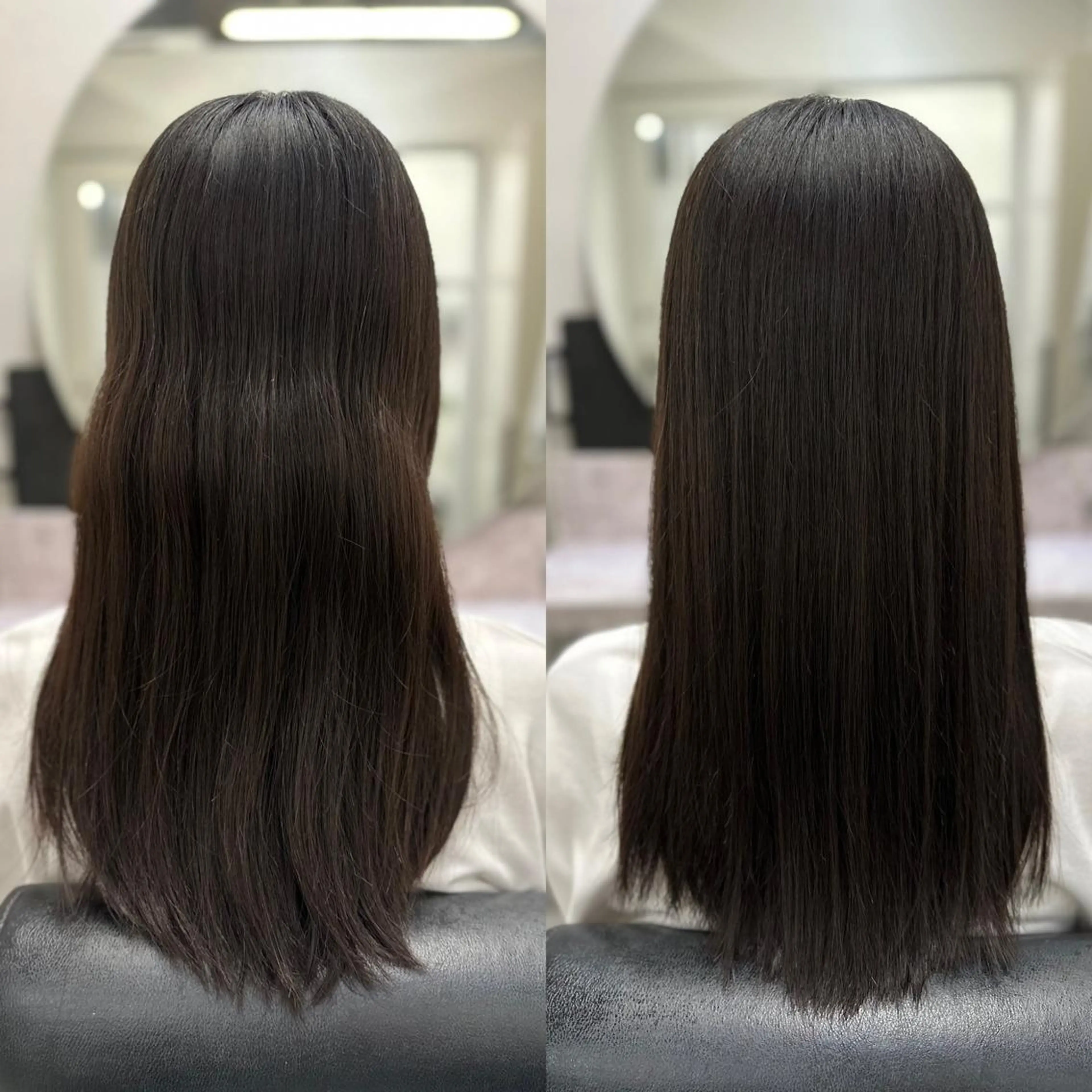セミロング カット 縮毛矯正 トリートメント JYO 髪質改善専門家のヘアスタイル