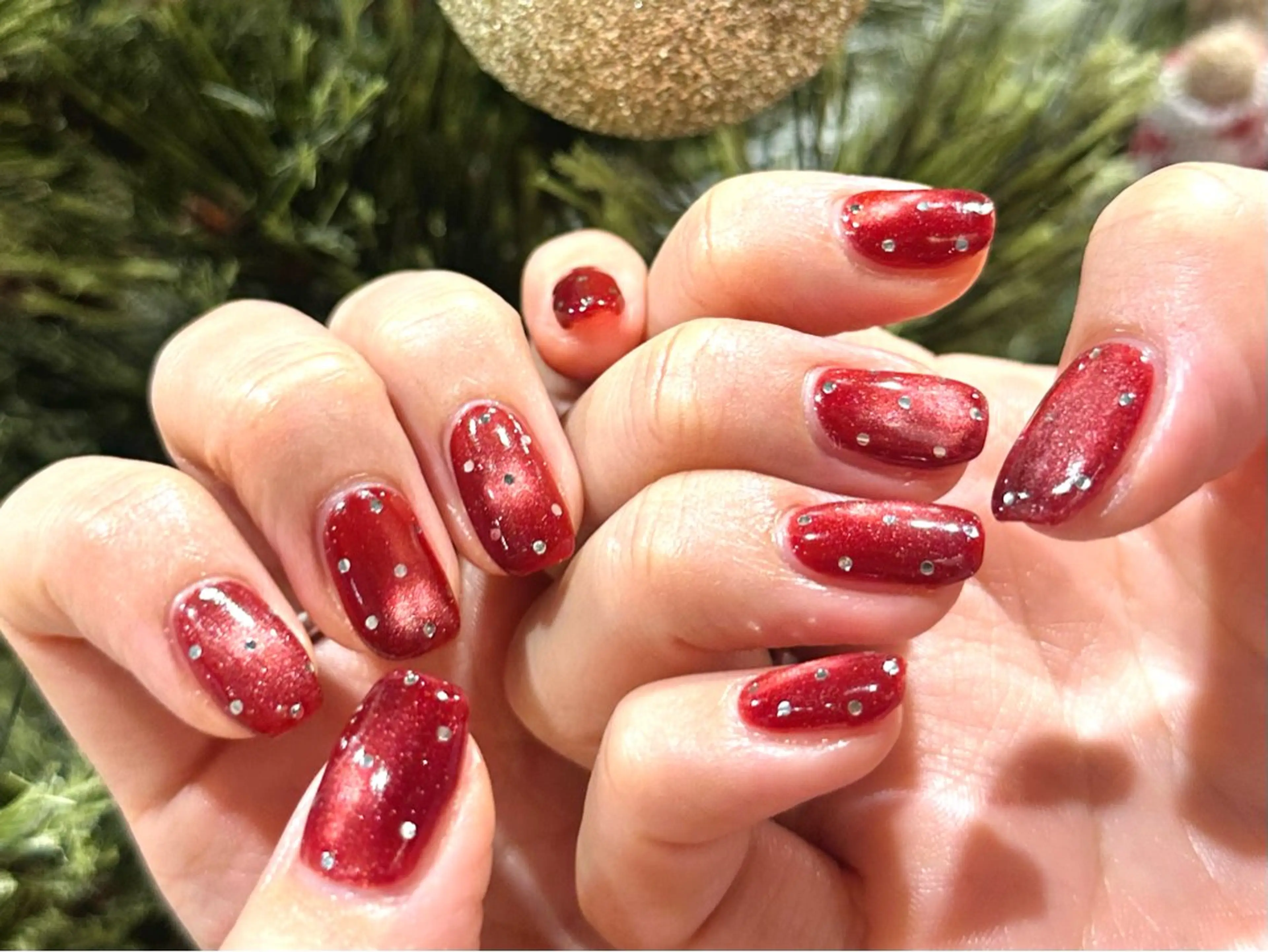 ネイル ボルドー 冬ネイル クリスマス ハンドネイル エムスラッシュセンター南sol所属・kano🫧 指名No.1💫のネイルデザイン