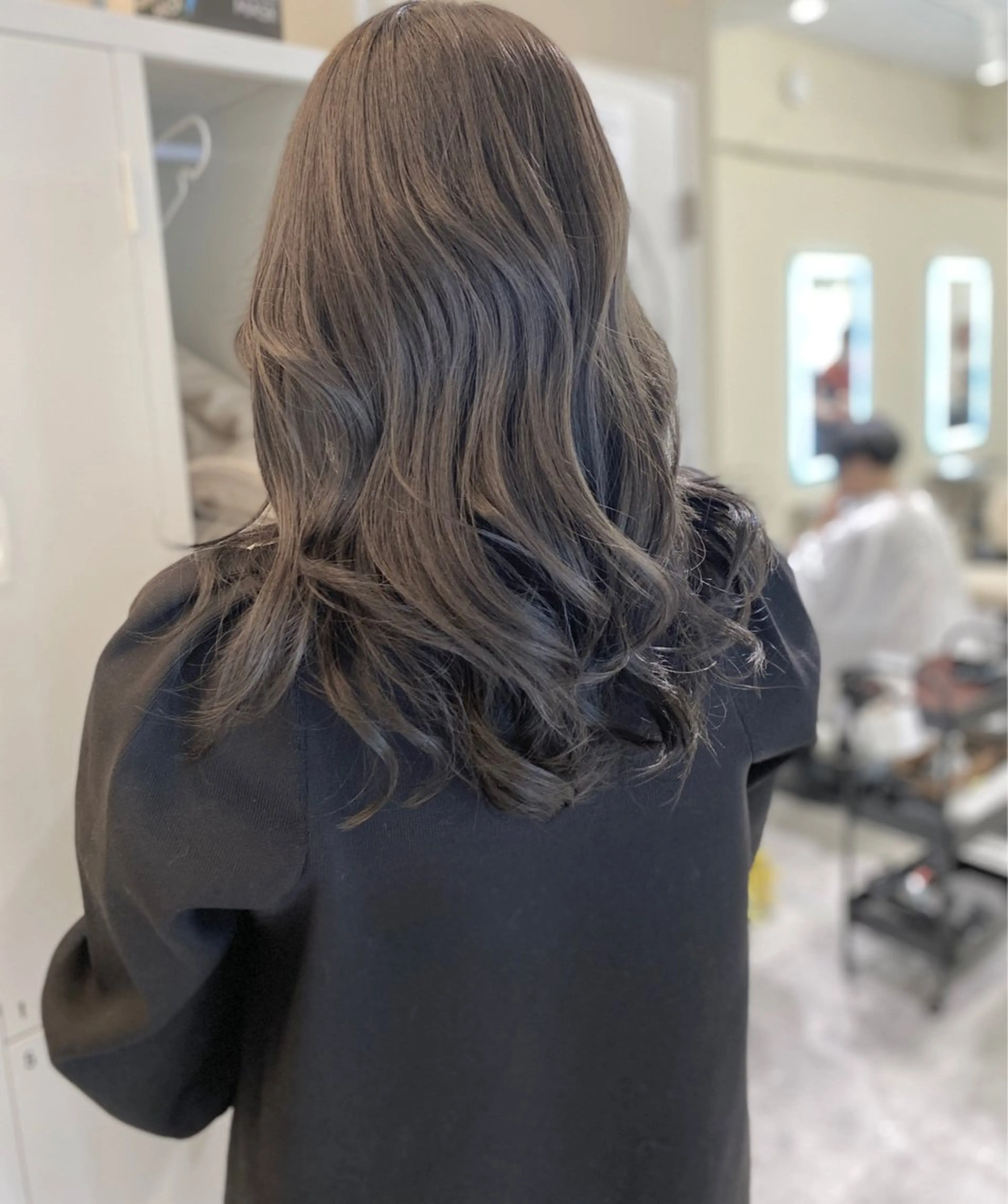 ロング カラー アディクシーカラー バレイヤージュ ブリーチ デザインカラー ダブルカラー カット ヘアカラー トリートメント レイヤーカット nude ヘア大和のヘアスタイル