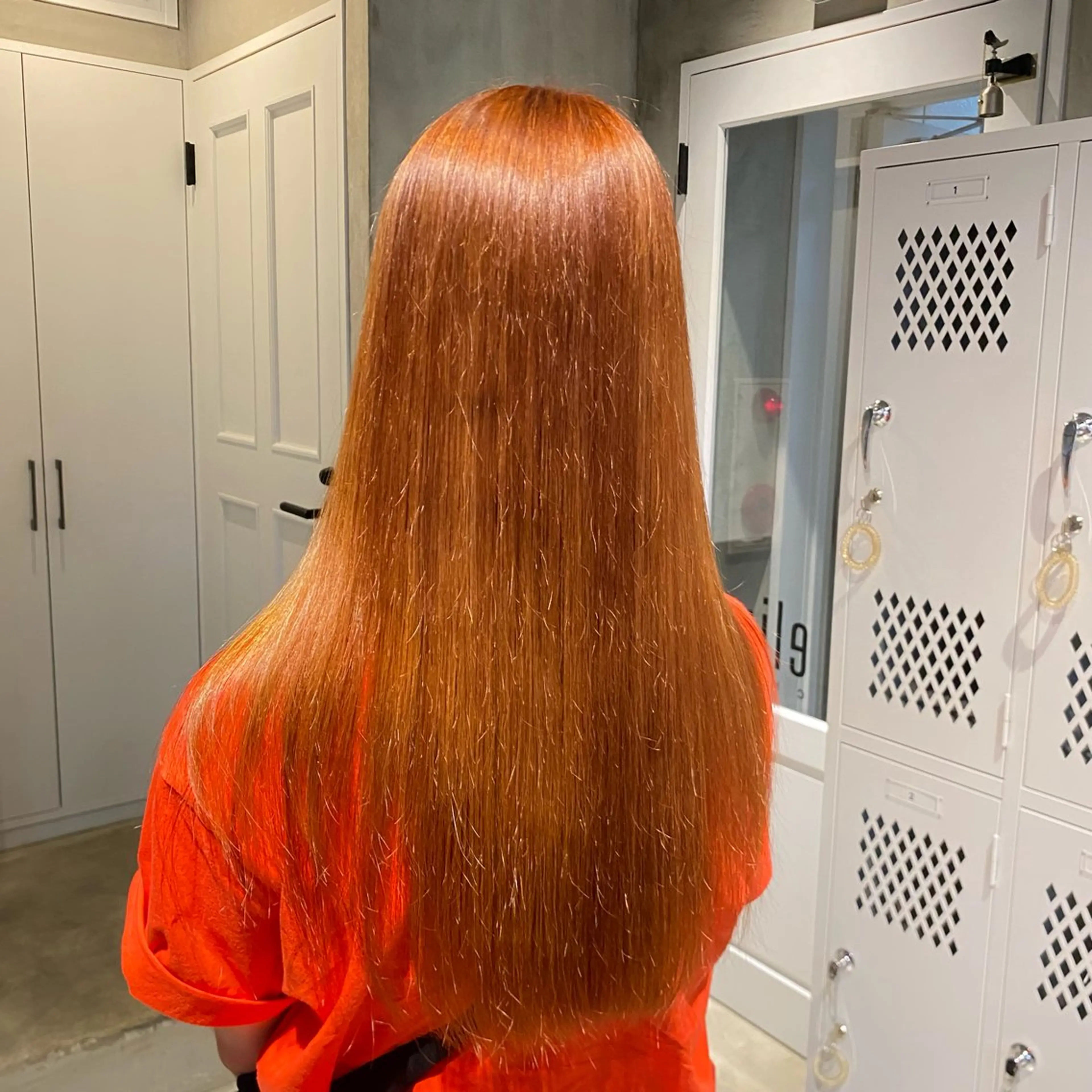 ロング カラー オレンジ ヘアカラー ひなた / elima調布のヘアスタイル