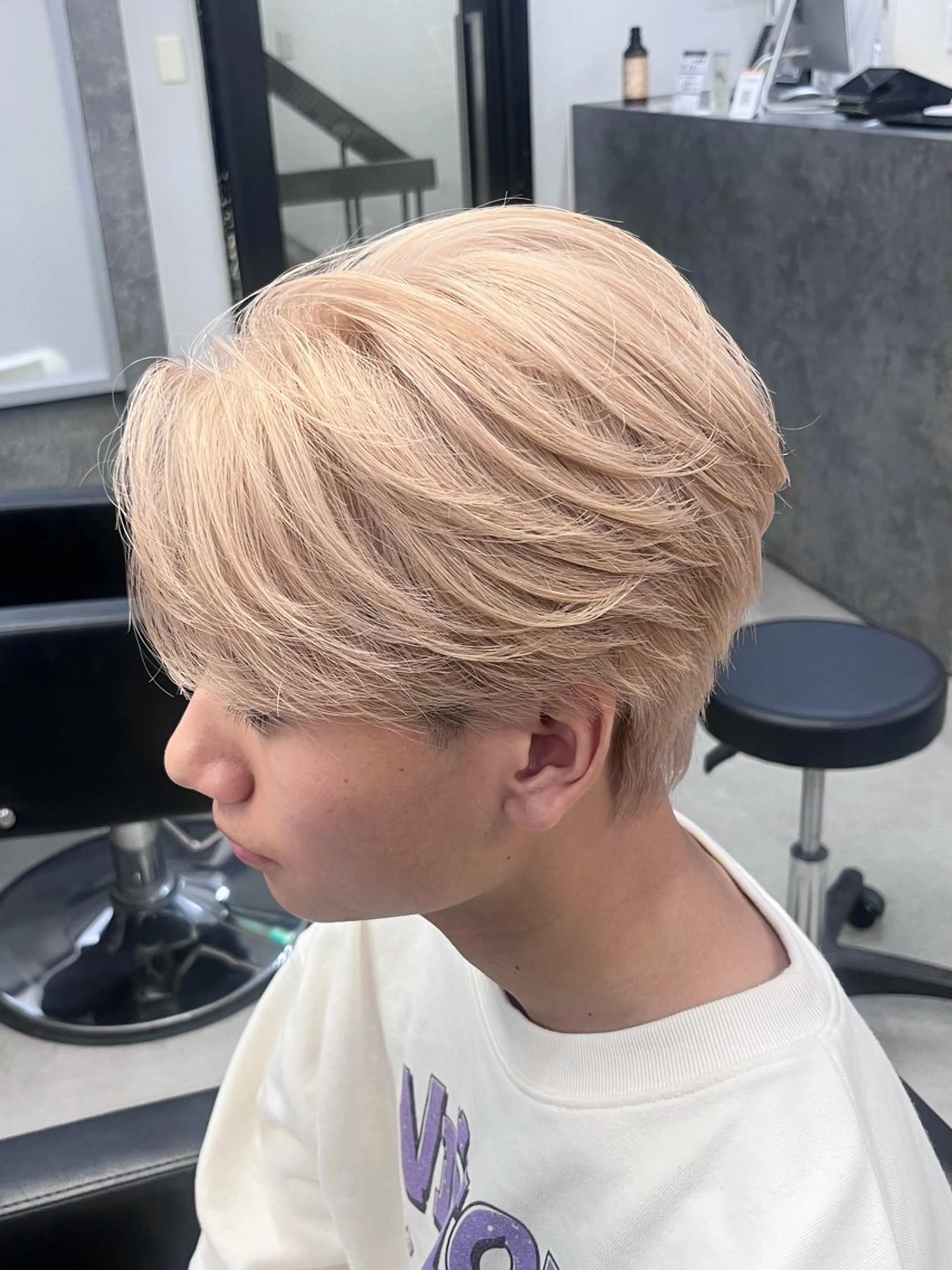 ショート ショートヘア 縮毛矯正 カット ヘアカラー AI TOKYO men's 渋谷所属・カマタ ハルキのヘアスタイル