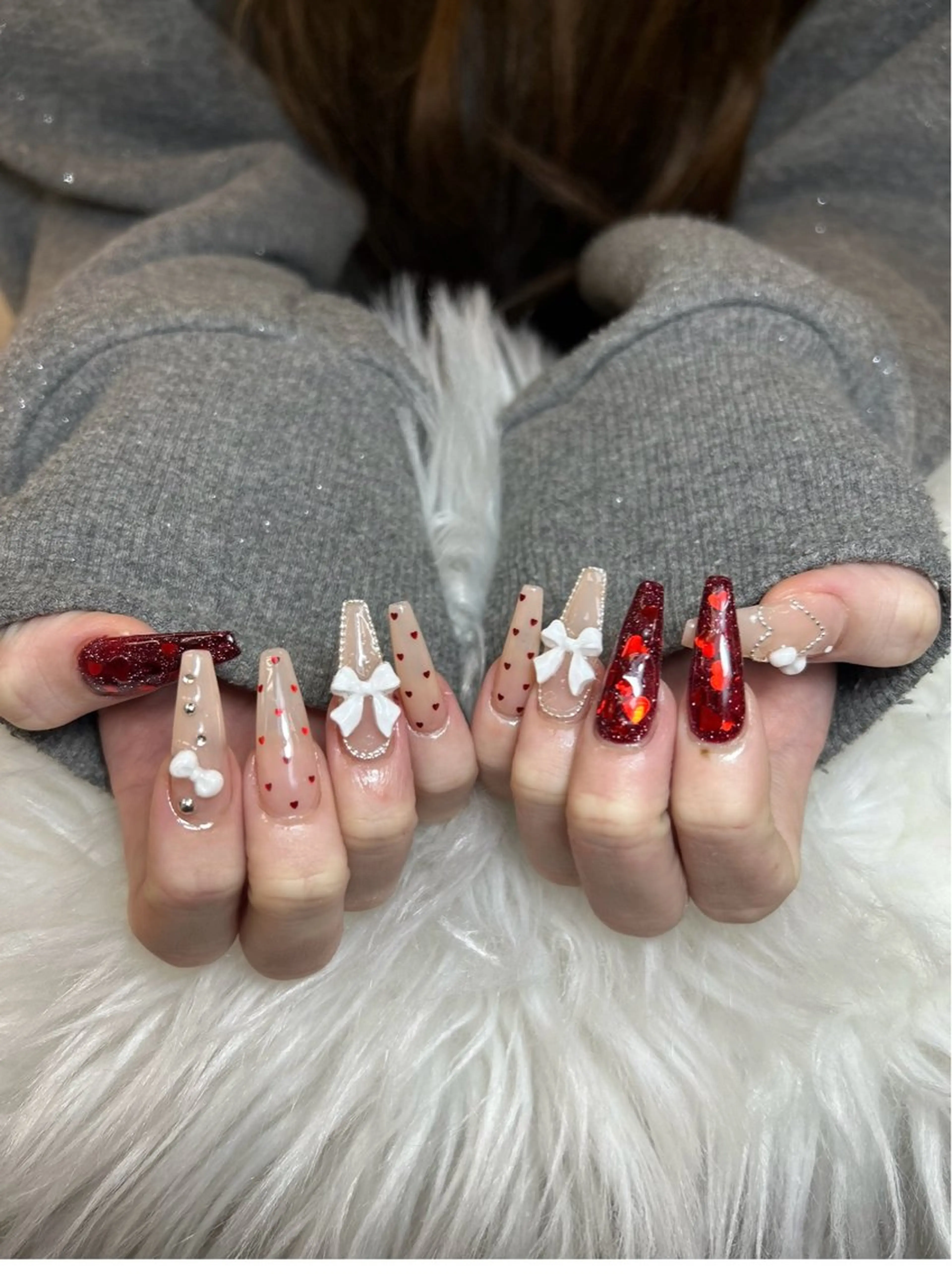 ネイル アートネイル オーロラネイル チークネイル 長さ出し フットネイル ハンドネイル Chan nailsのネイルデザイン