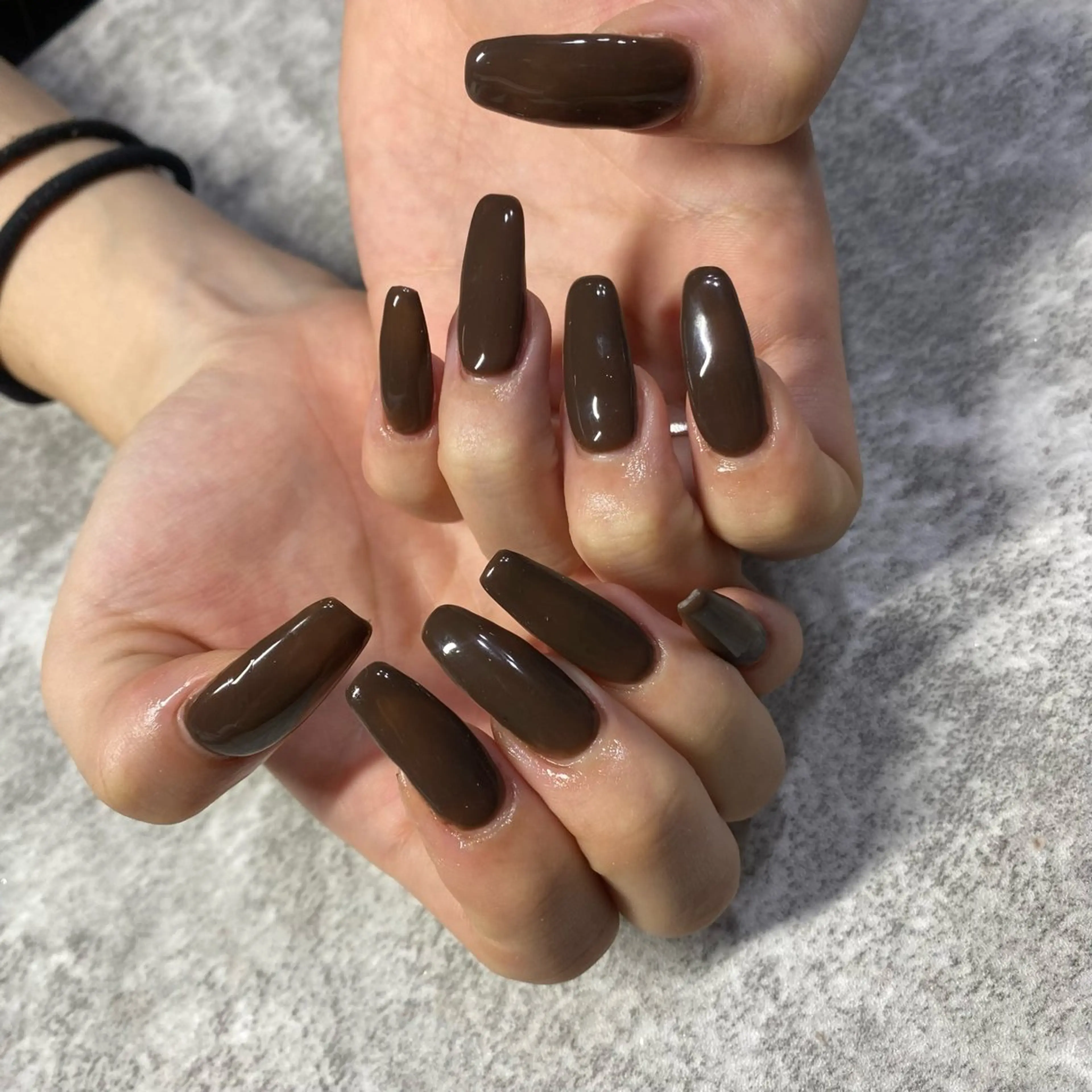 ネイル ブラウン ワンカラーネイル ハンドネイル ★Rinail... .のネイルデザイン