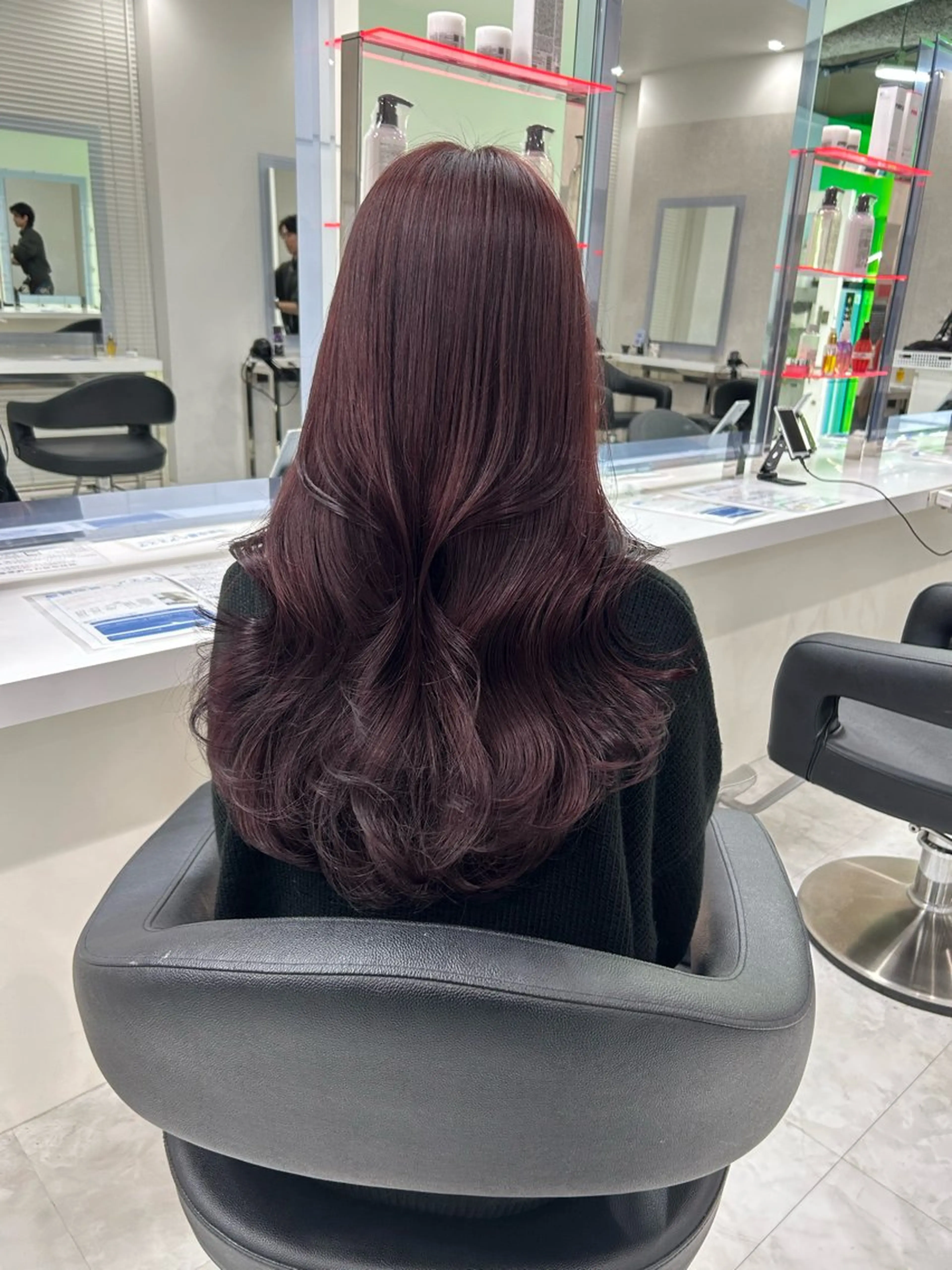 ロング カラー ヘアアレンジ 盛れる韓国RED🥀 sayakaのヘアスタイル