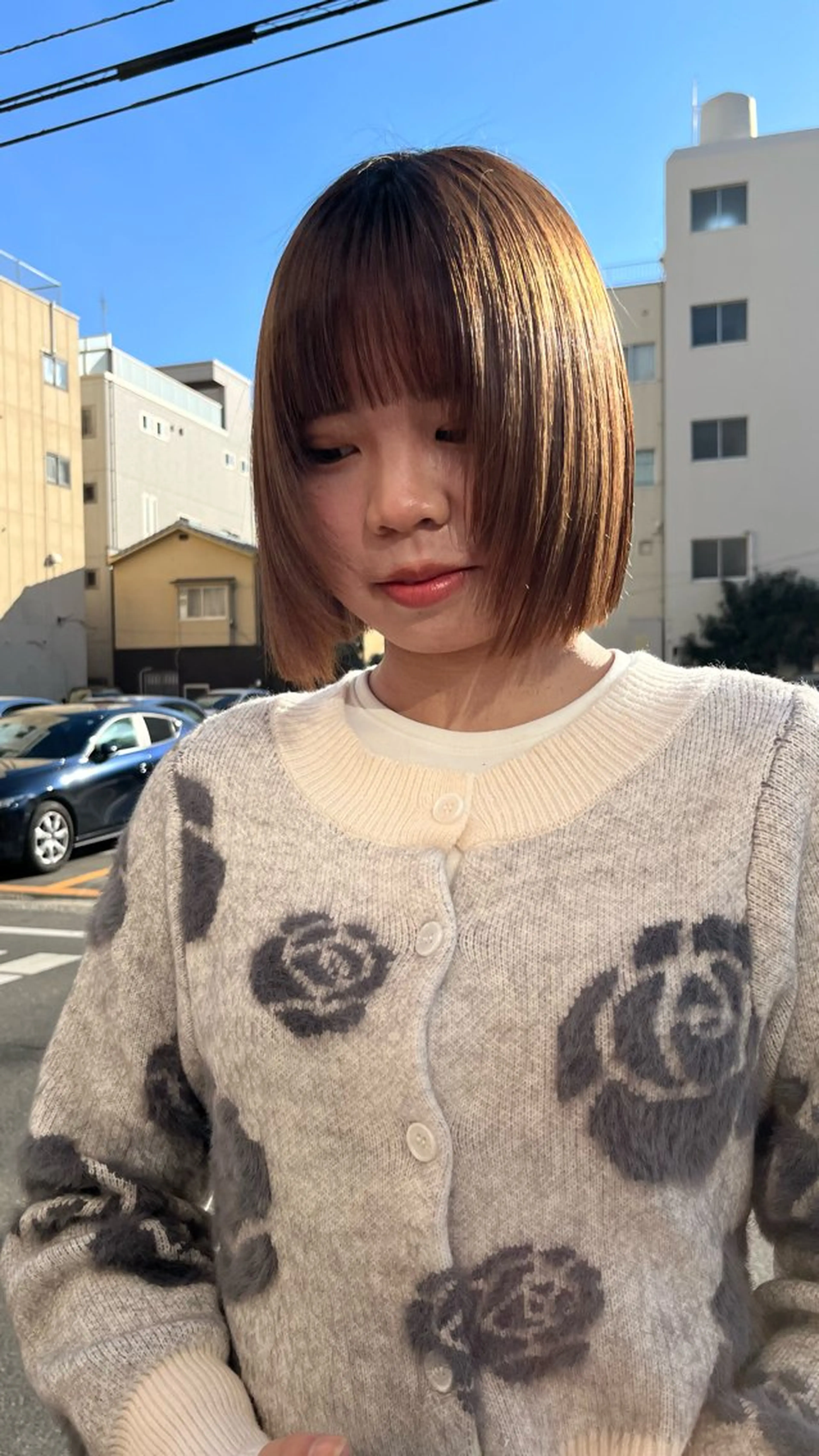 ショート カット ヘアカラー トリートメント haruya/ボブ/ ショート/髪質改善のヘアスタイル
