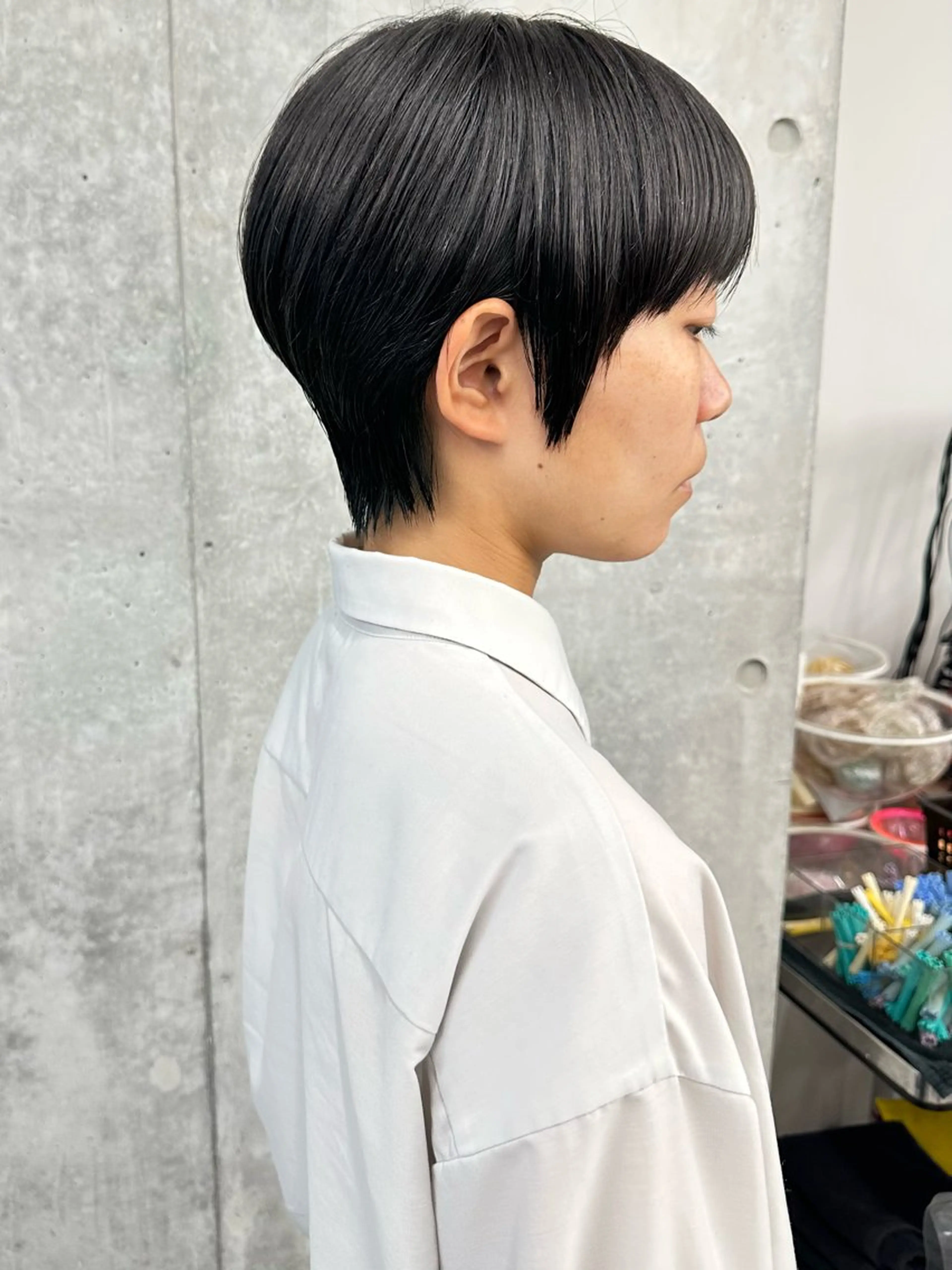 ショート ショートヘア カット トリートメント ヘッドスパ とうい/パーマボブ/ くせ毛/丸みボブのヘアスタイル