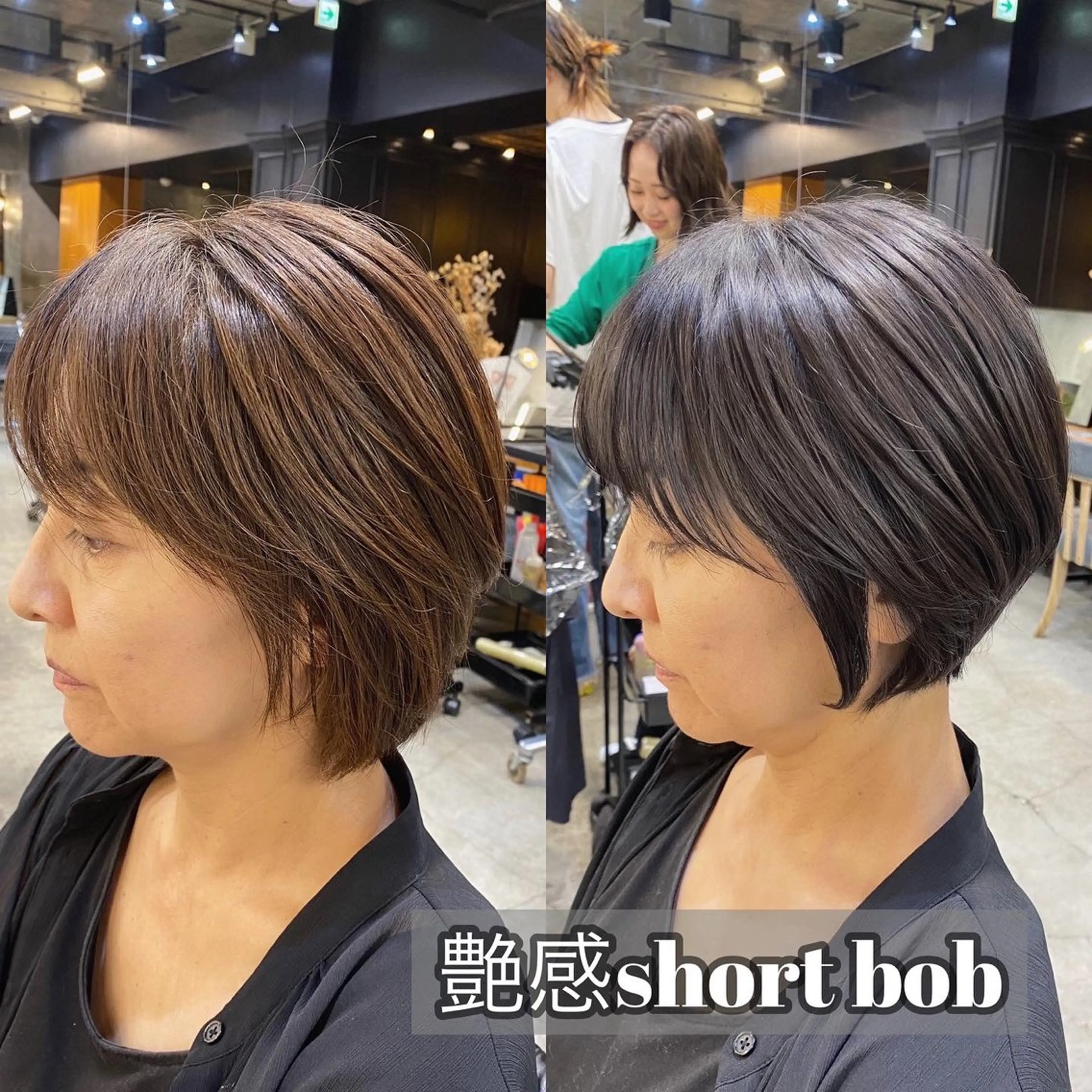 ショート カラー ショートボブ ダークグレー ダークグレージュ グレージュ ボブ ブリーチなしダブル カラー🧸🐺陽介のヘアスタイル