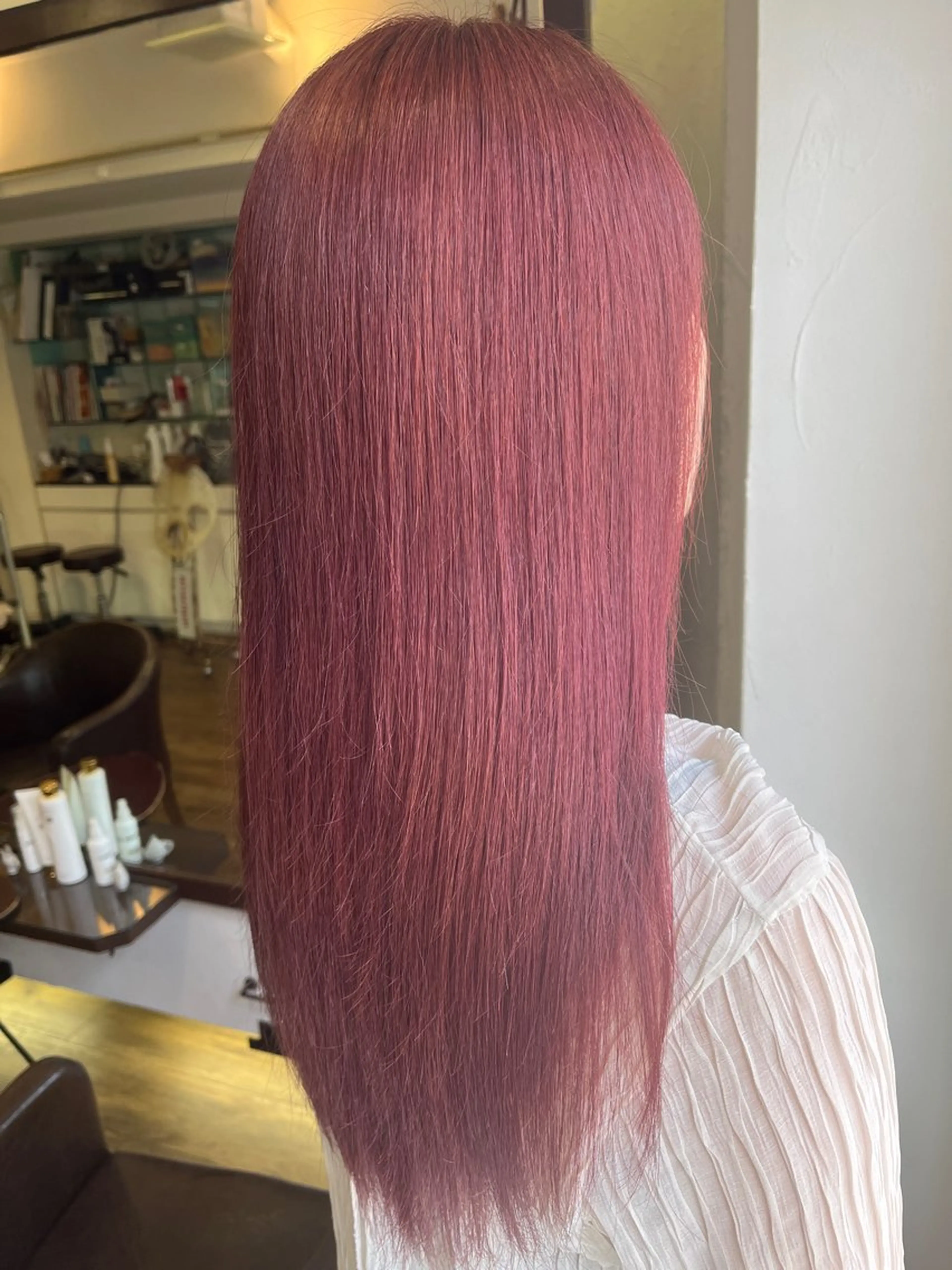 ロング カラー ブリーチ ピンクカラー ヘアカラー enn 髪質改善🩷 曽根依咲のヘアスタイル