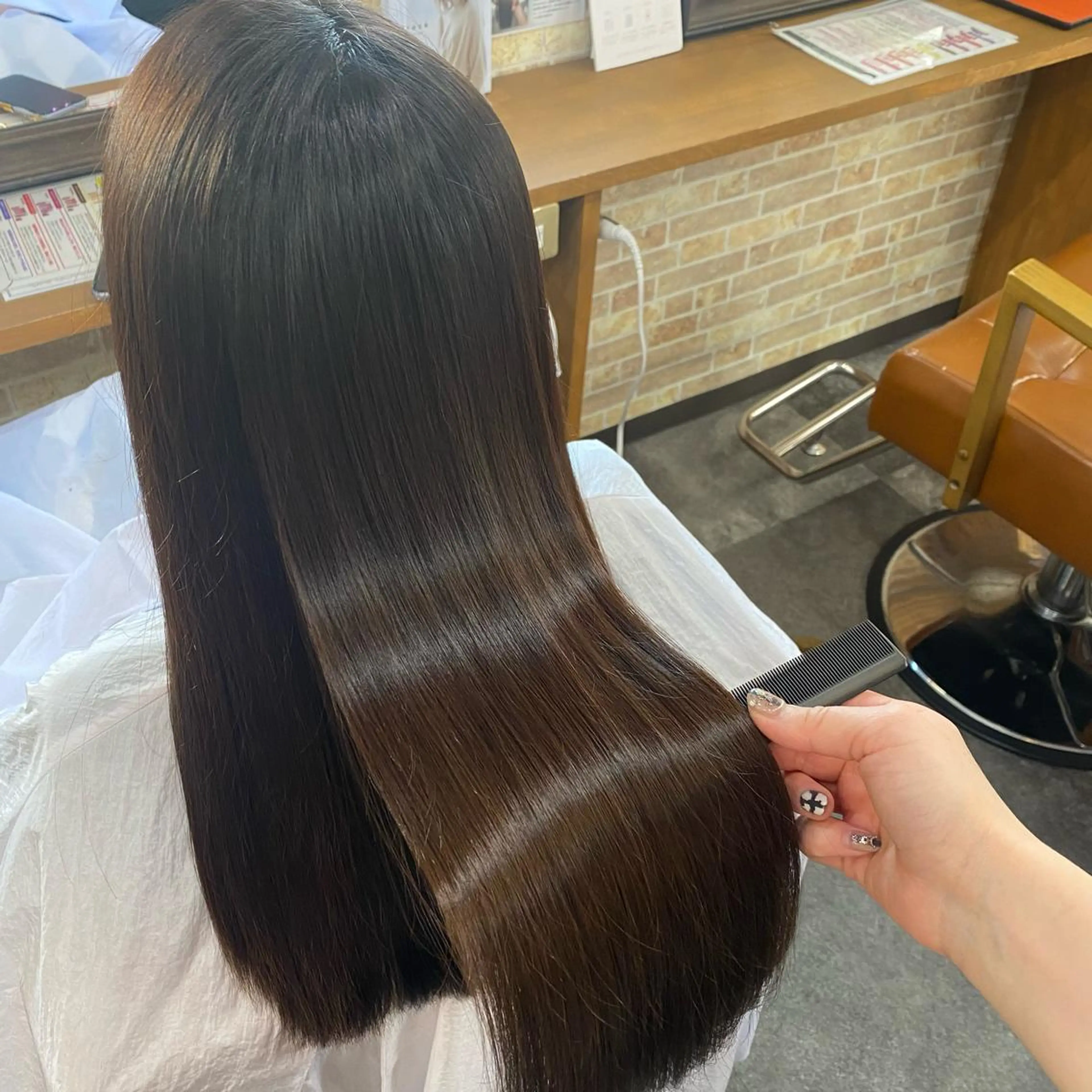 ロング カット 縮毛矯正 トリートメント 髪質改善 🤍erikaのヘアスタイル