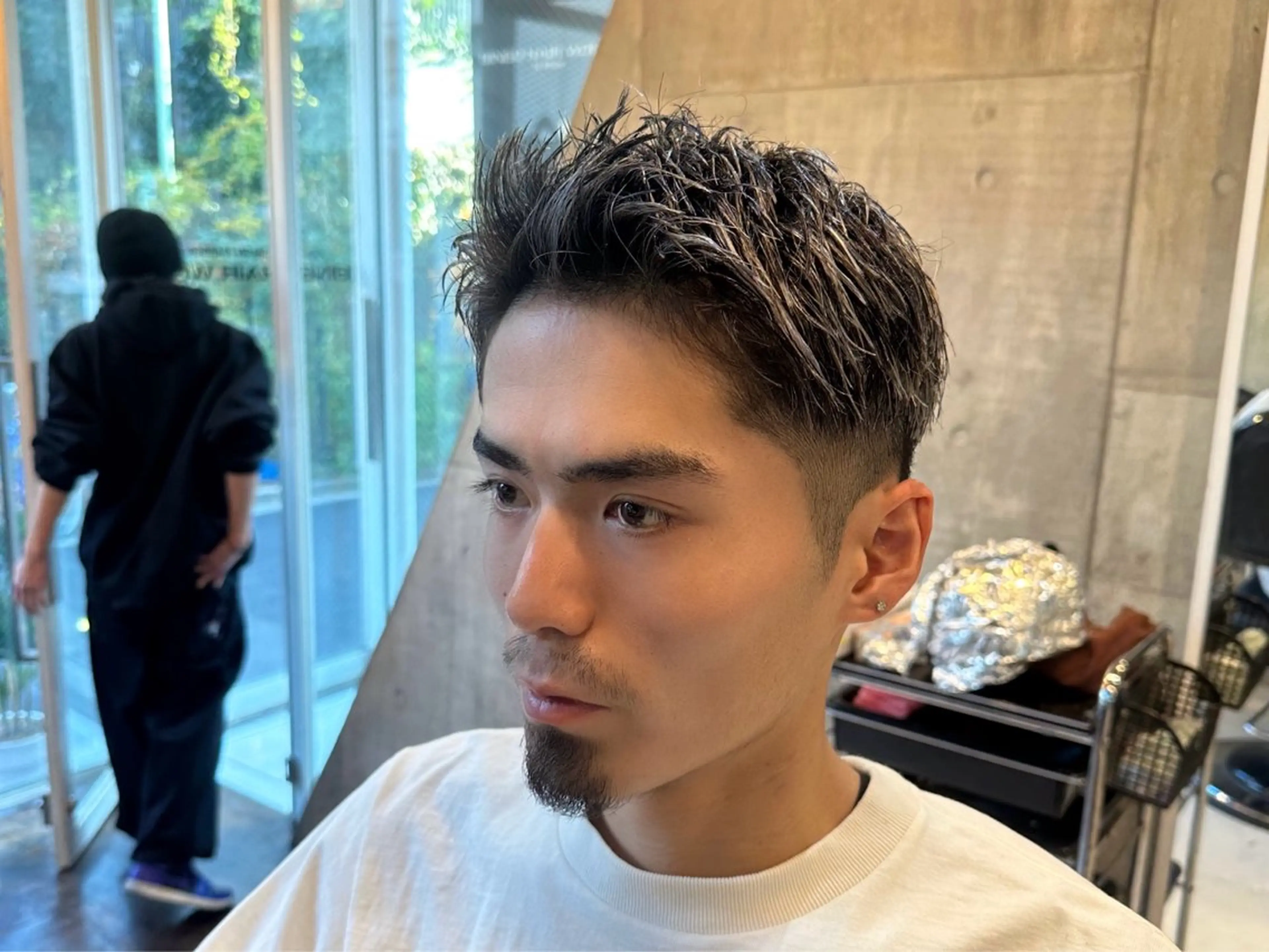 ショート カラー メンズ メンズハイライト メンズメッシュ ハイライトカラー メッシュ ハイライト カット ヘアカラー ツイスパ/メンズ パーマ/歩夢のヘアスタイル