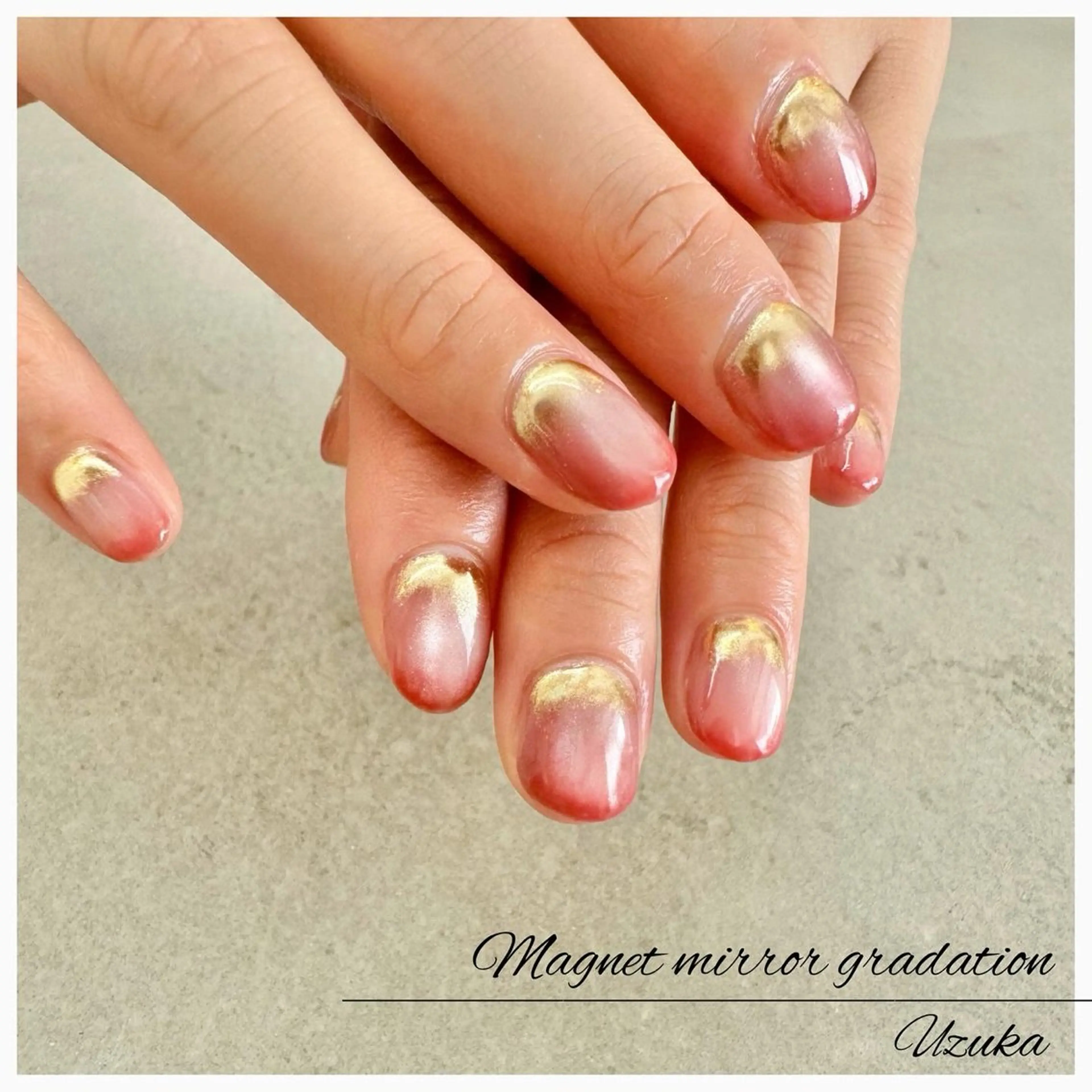 ネイル グラデーション マグネットネイル ミラーネイル 【 enn 】 Uzuka Yukaのネイルデザイン