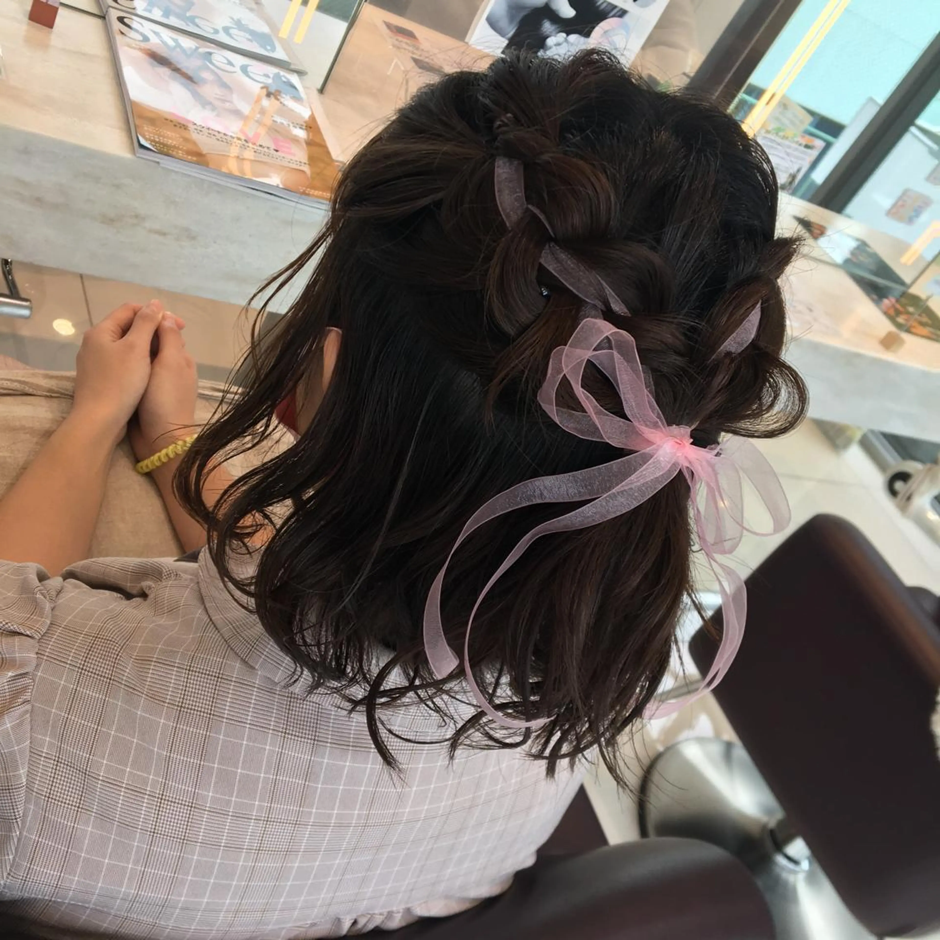 ミディアム ヘアアレンジ ヘアセット crop es 茅ヶ崎所属・ヘアセット/髪質改善 🌿 長 若奈のヘアスタイル