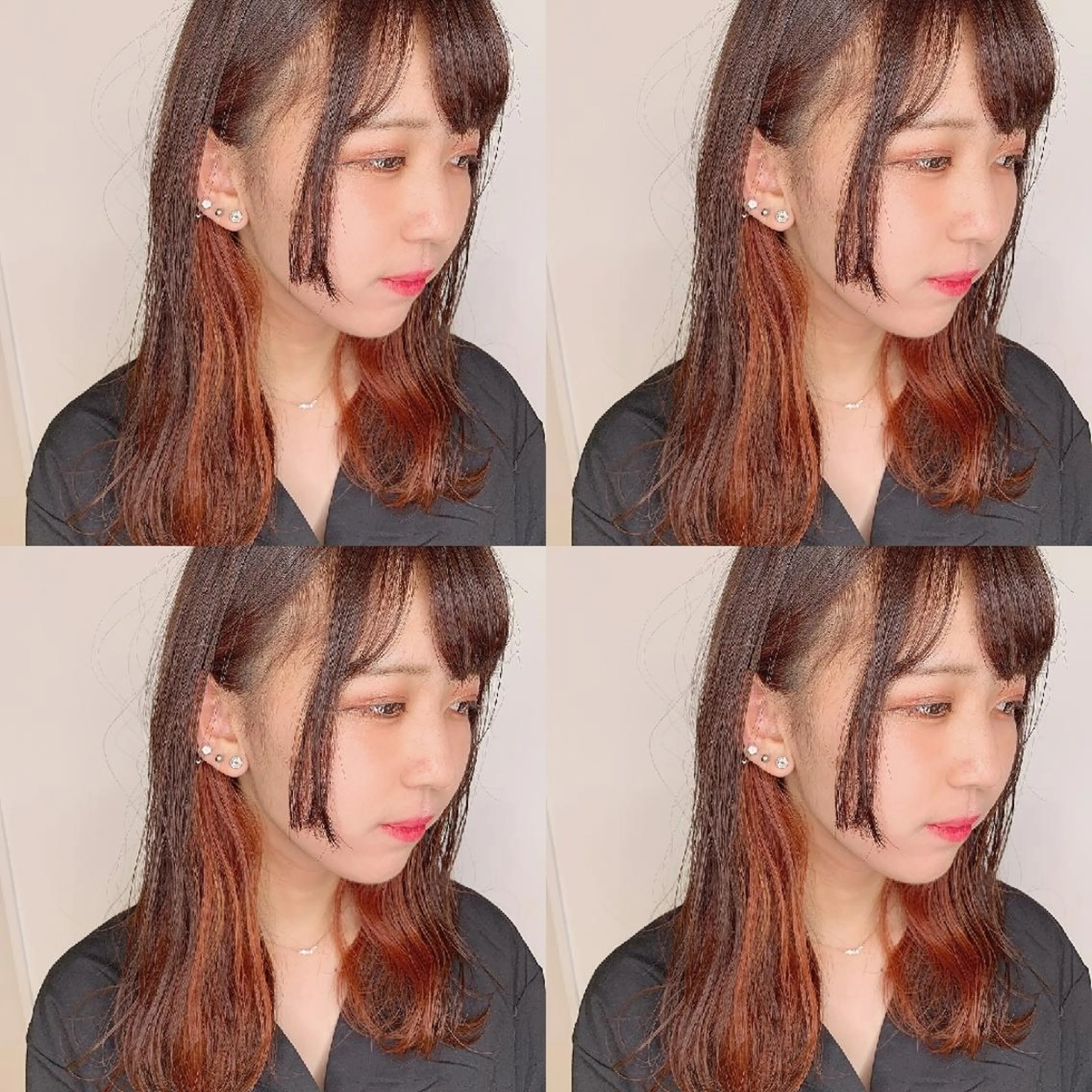 ミディアム カラー ヘアアレンジ インナーカラー カット ヘアカラー トリートメント 竹内啓太 ボブのヘアスタイル