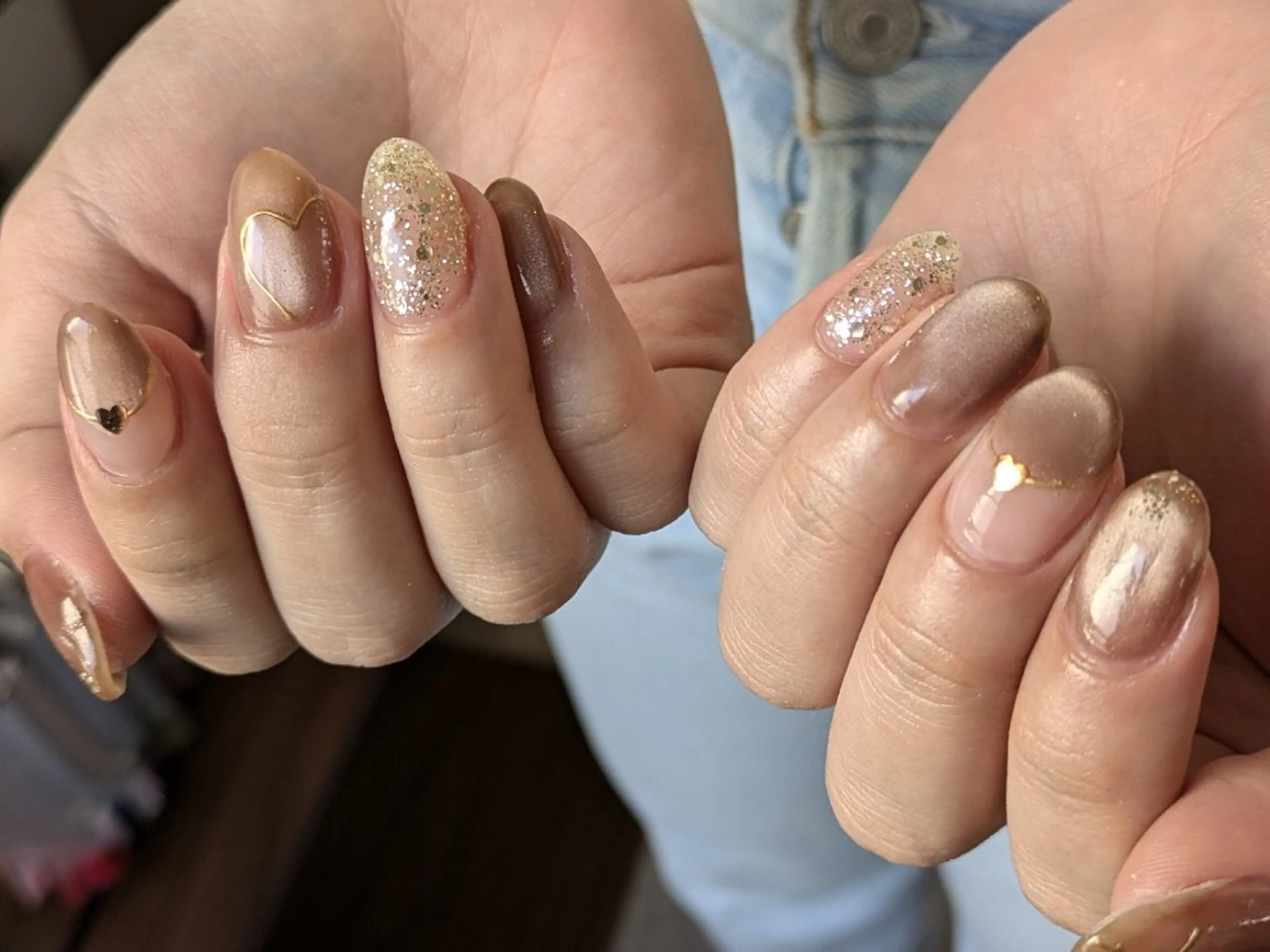 ネイル ハート バレンタイン ハンドネイル ニュアンスネイル 【新宿三丁目】AMIのネイルデザイン
