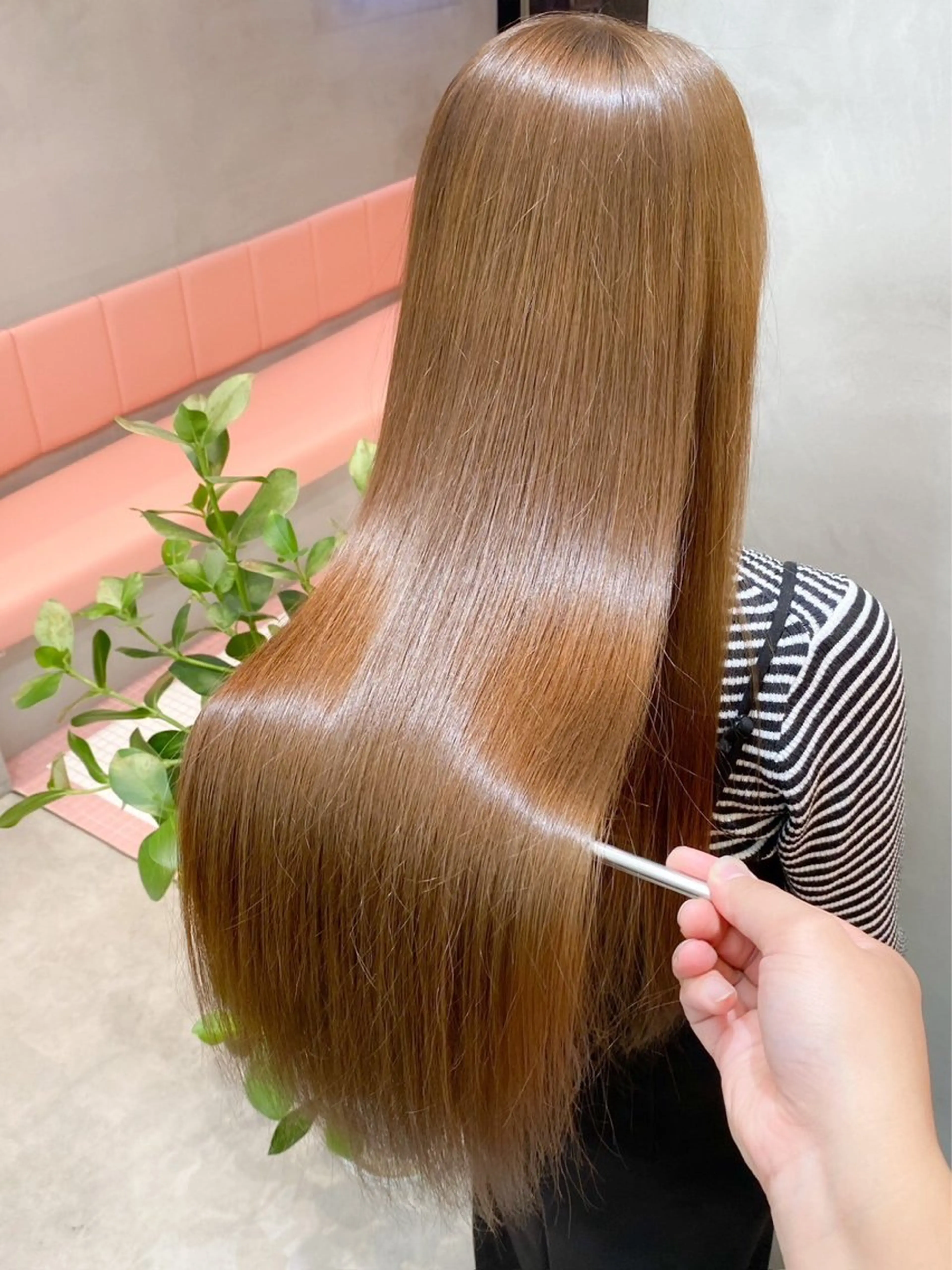 ロング 縮毛矯正 トリートメント ‎🤍くびれヘア 🖤菊池 瑛士のヘアスタイル