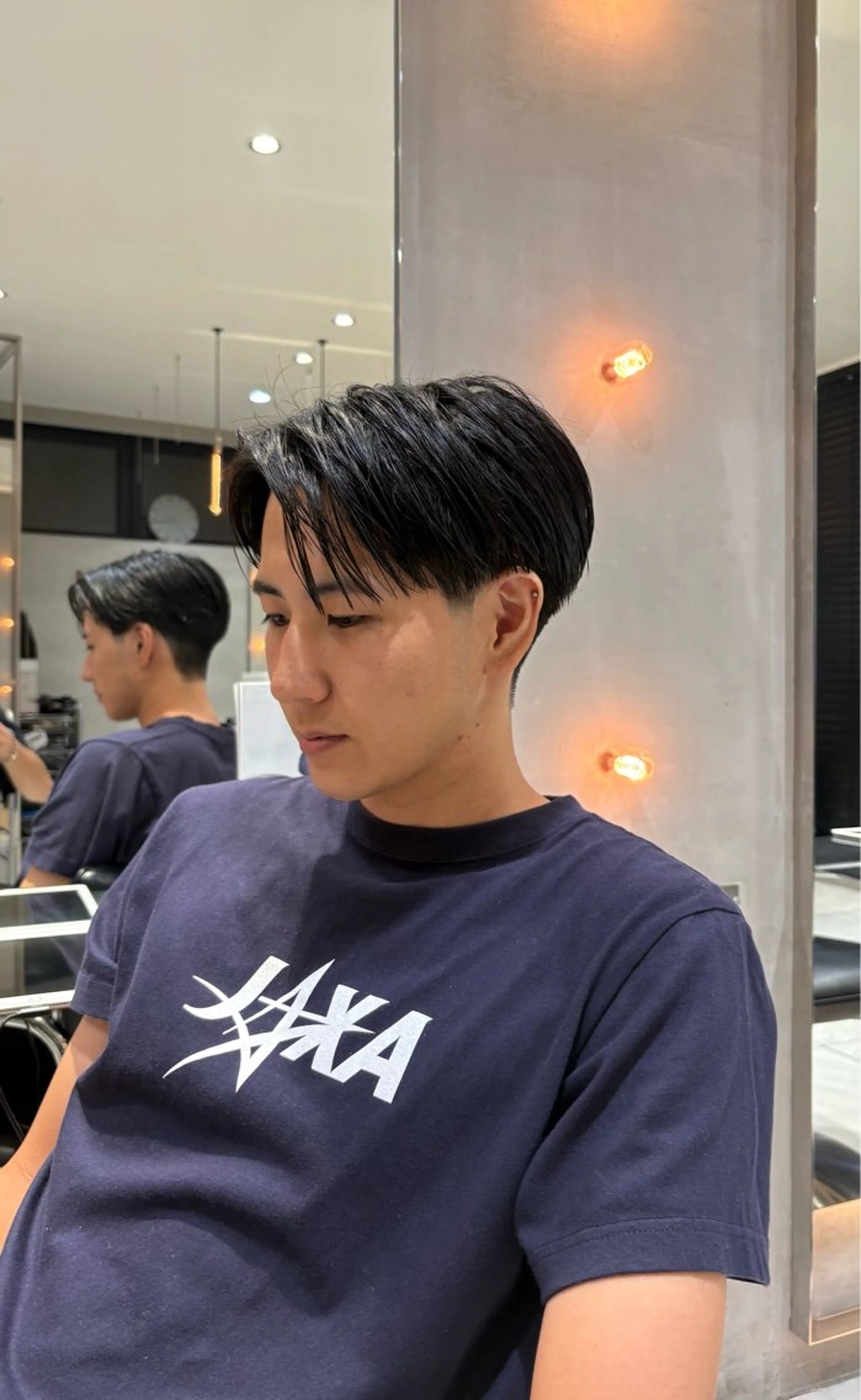 ショート カラー パーマ メンズ カット トリートメント ヘアセット ボブカット えのもとりき🏄のヘアスタイル