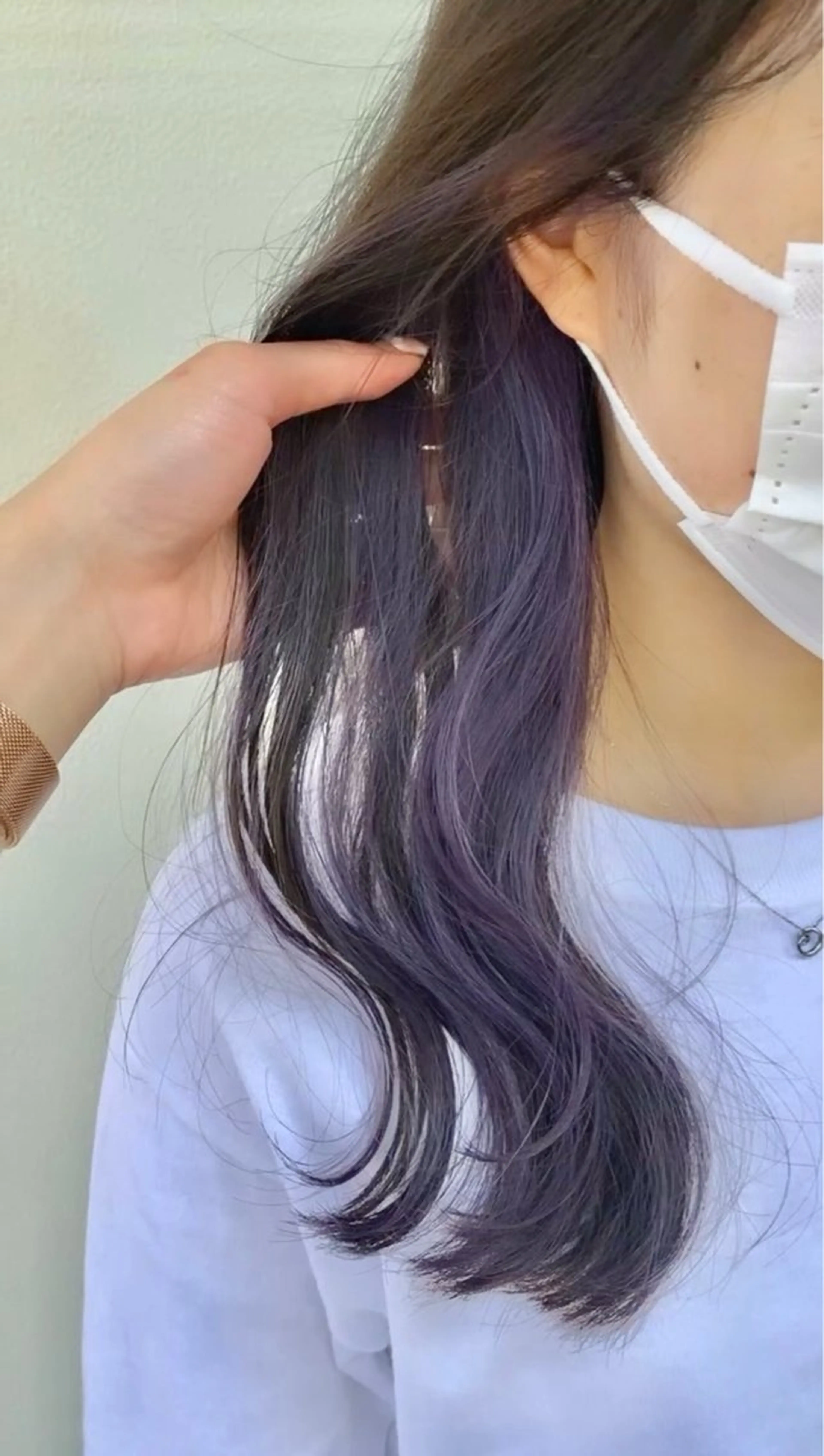 セミロング カラー ブロンド ラベンダーカラー ヘアカラー 艶カラー/耳つぼ/ 浴衣着付け/渡辺奈緒のその他イメージ