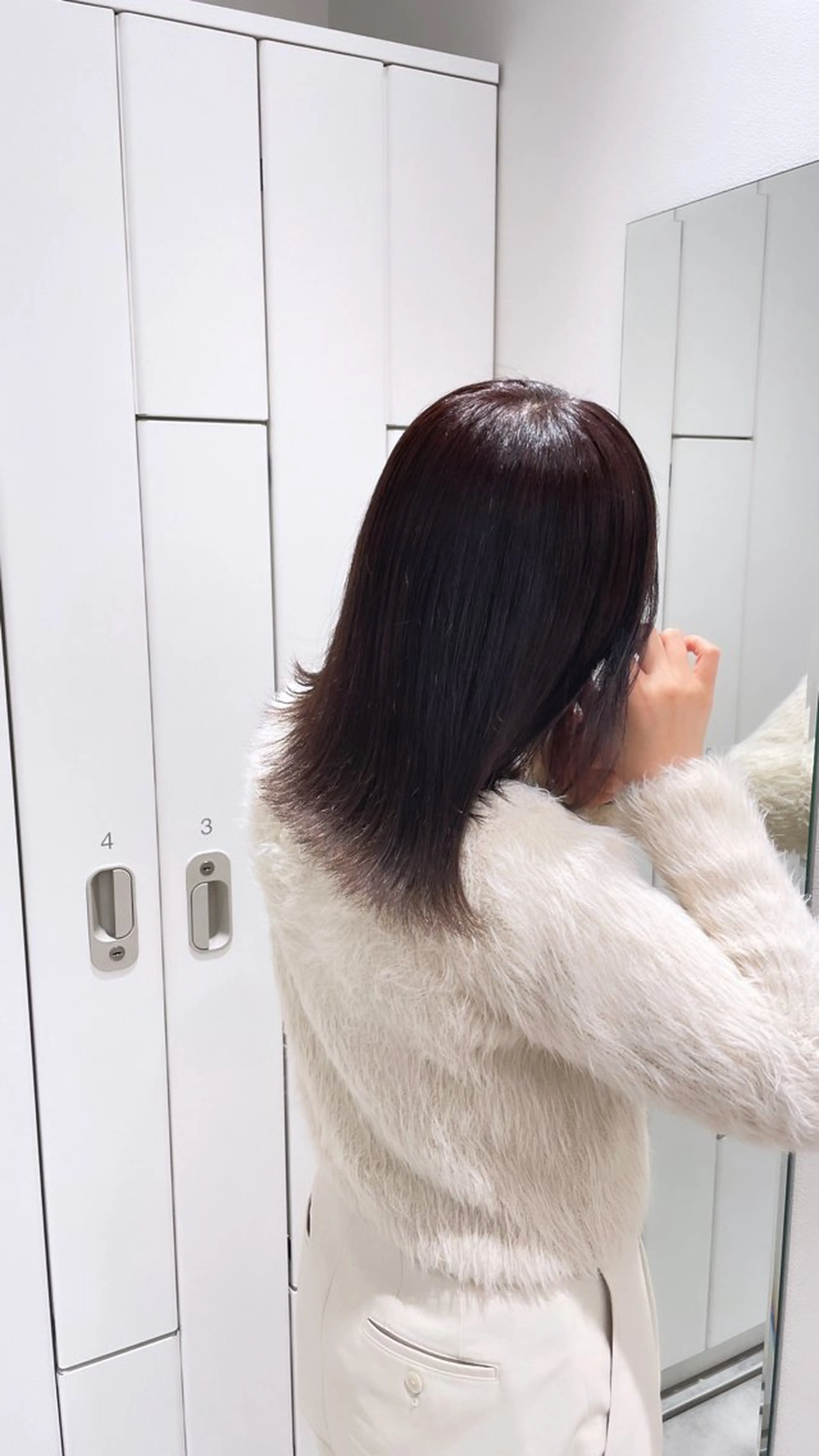 ミディアム カラー ヘアカラー トリートメント sora/ボブ/ レイヤーカットのヘアスタイル