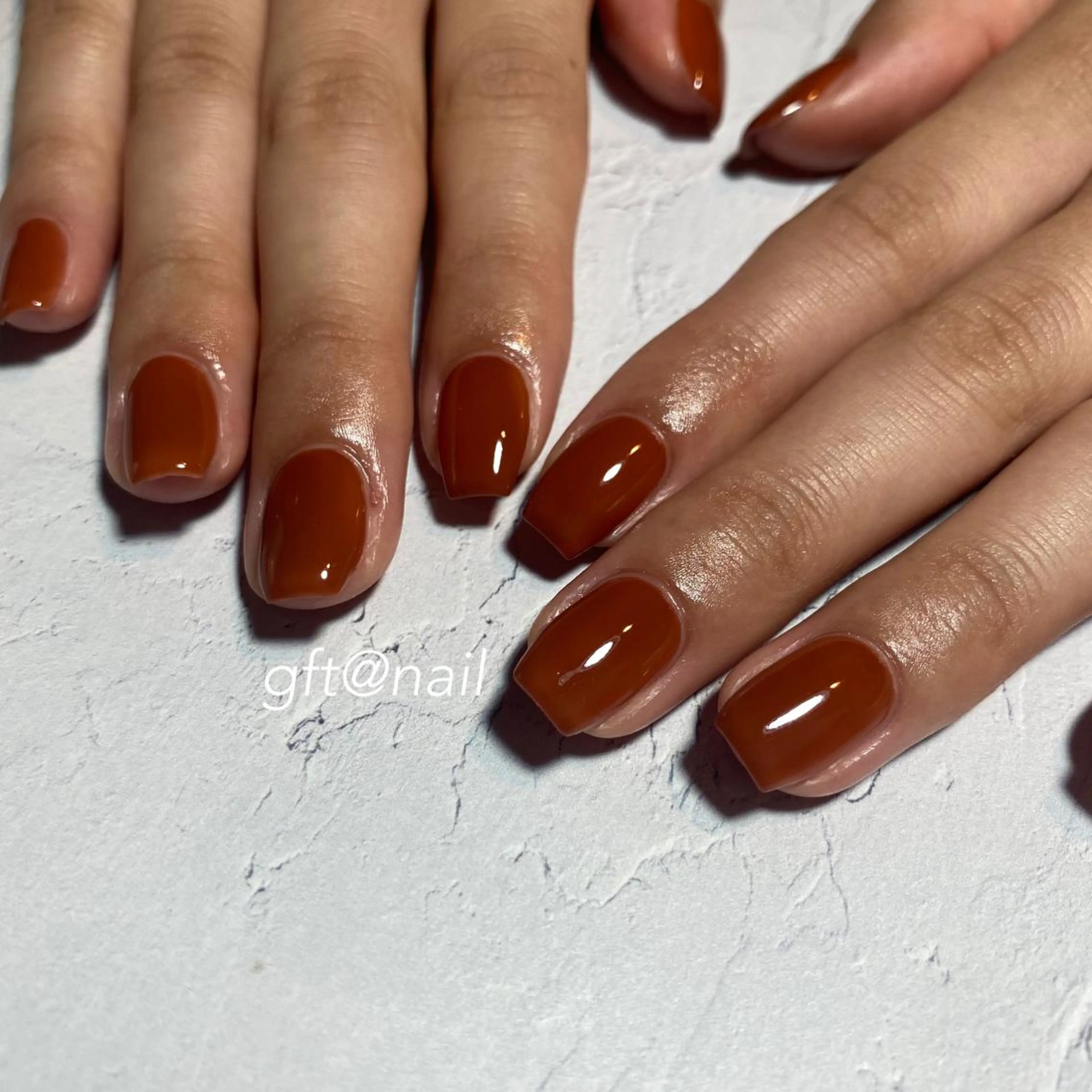 ネイル オレンジ ハンドネイル etorca nailのネイルデザイン