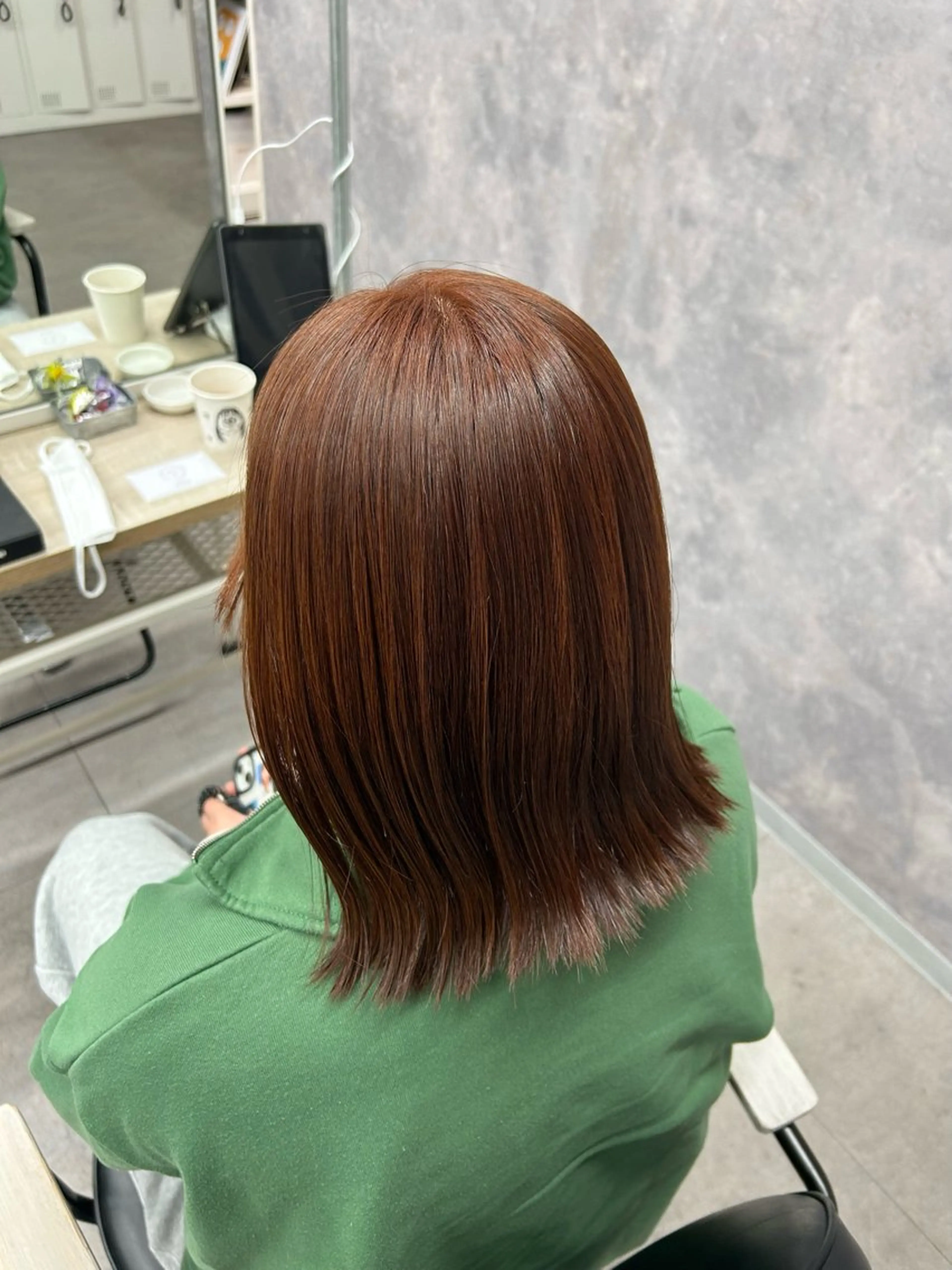 ミディアム カラー ヘアカラー トリートメント 🧃暖色カラー/🪷 アレンジ/ yunaのヘアスタイル