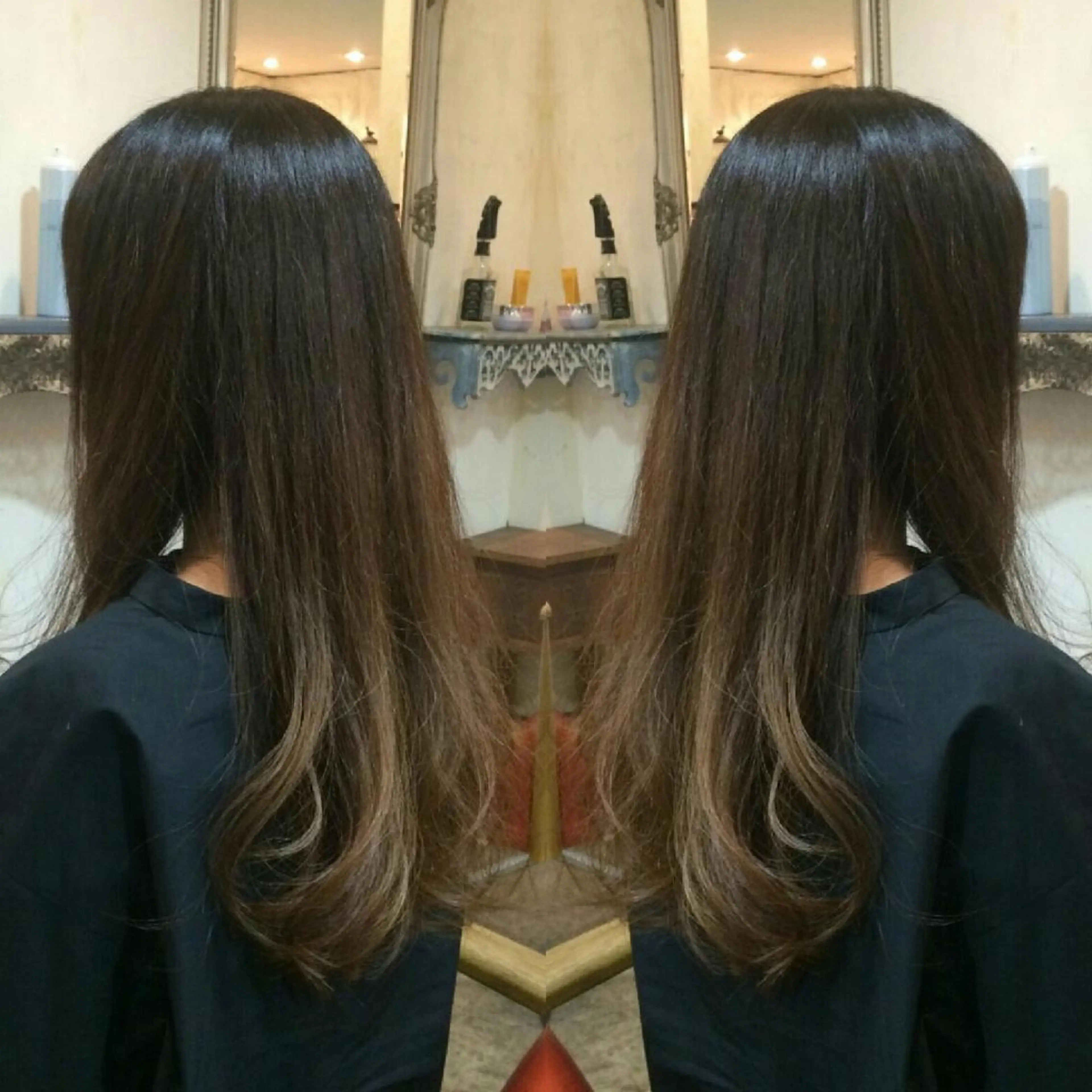セミロング カラー ベージュカラー グラデーションカラー RITA Hairs所属・Kawamoto Shinyaのヘアスタイル