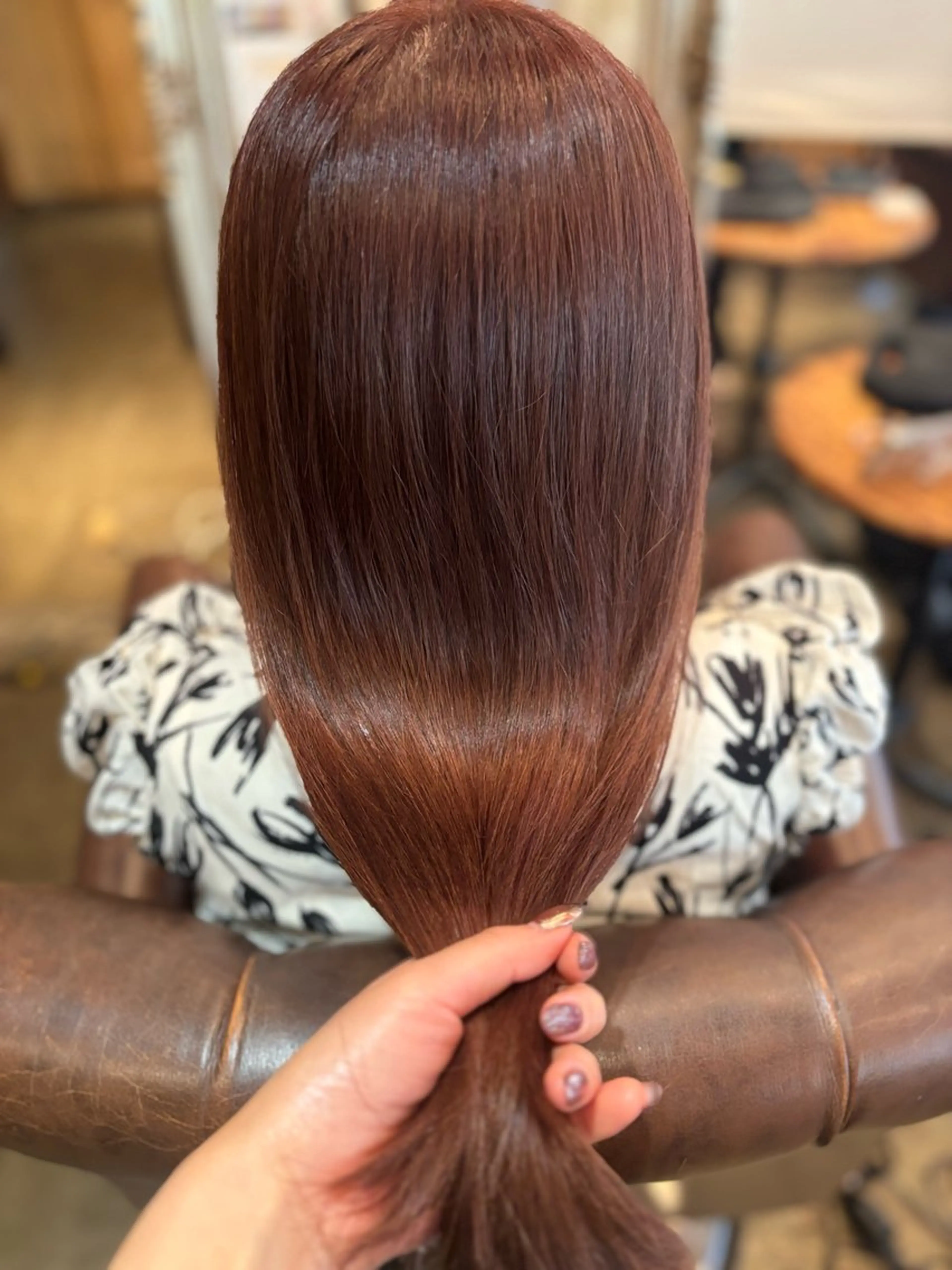 ロング カラー 髪質改善カラー ベージュ🤎YUMEのヘアスタイル