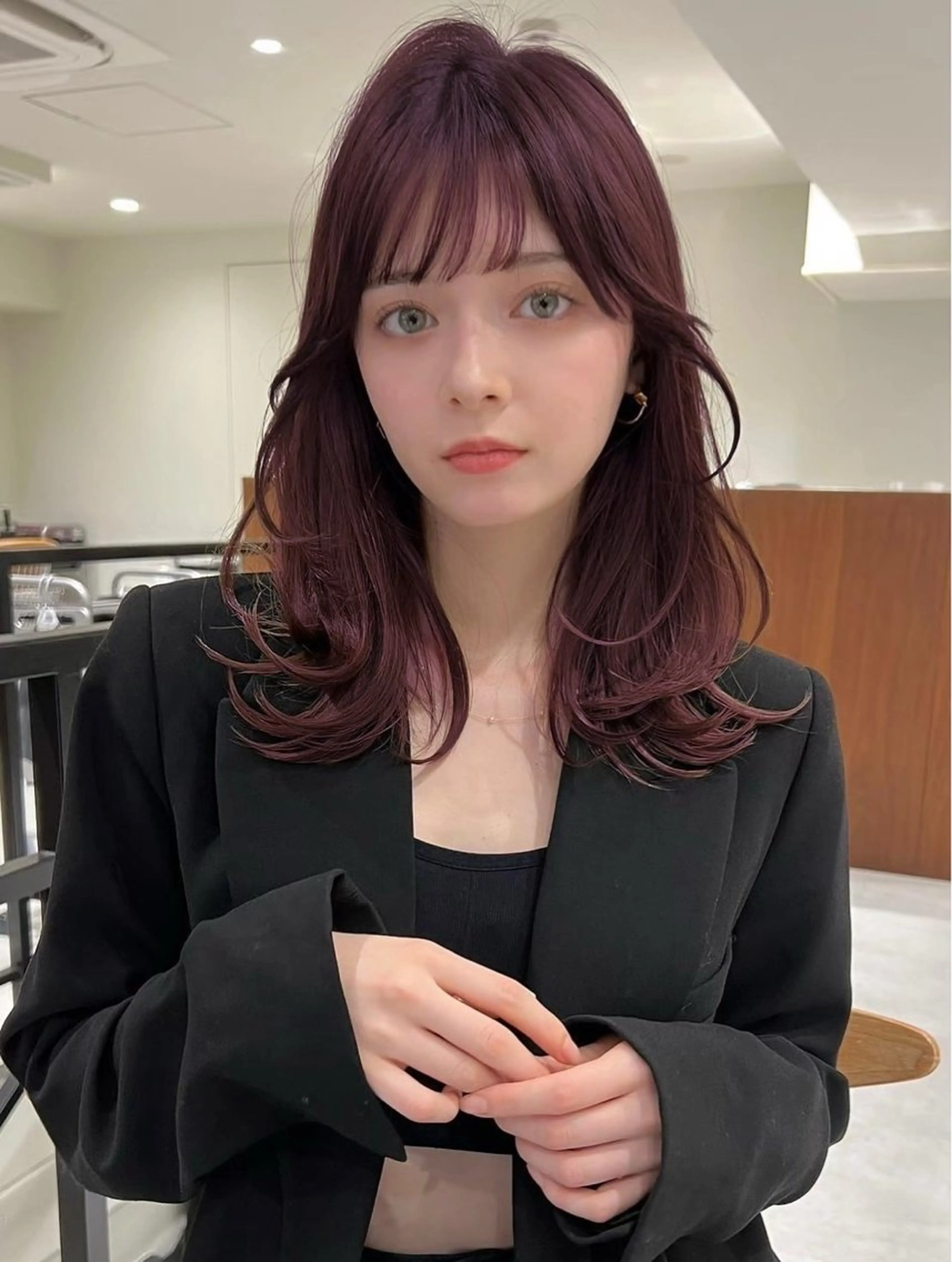 セミロング カラー ヘアカラー 透明感カラー/国分寺 /水野啓太のヘアスタイル