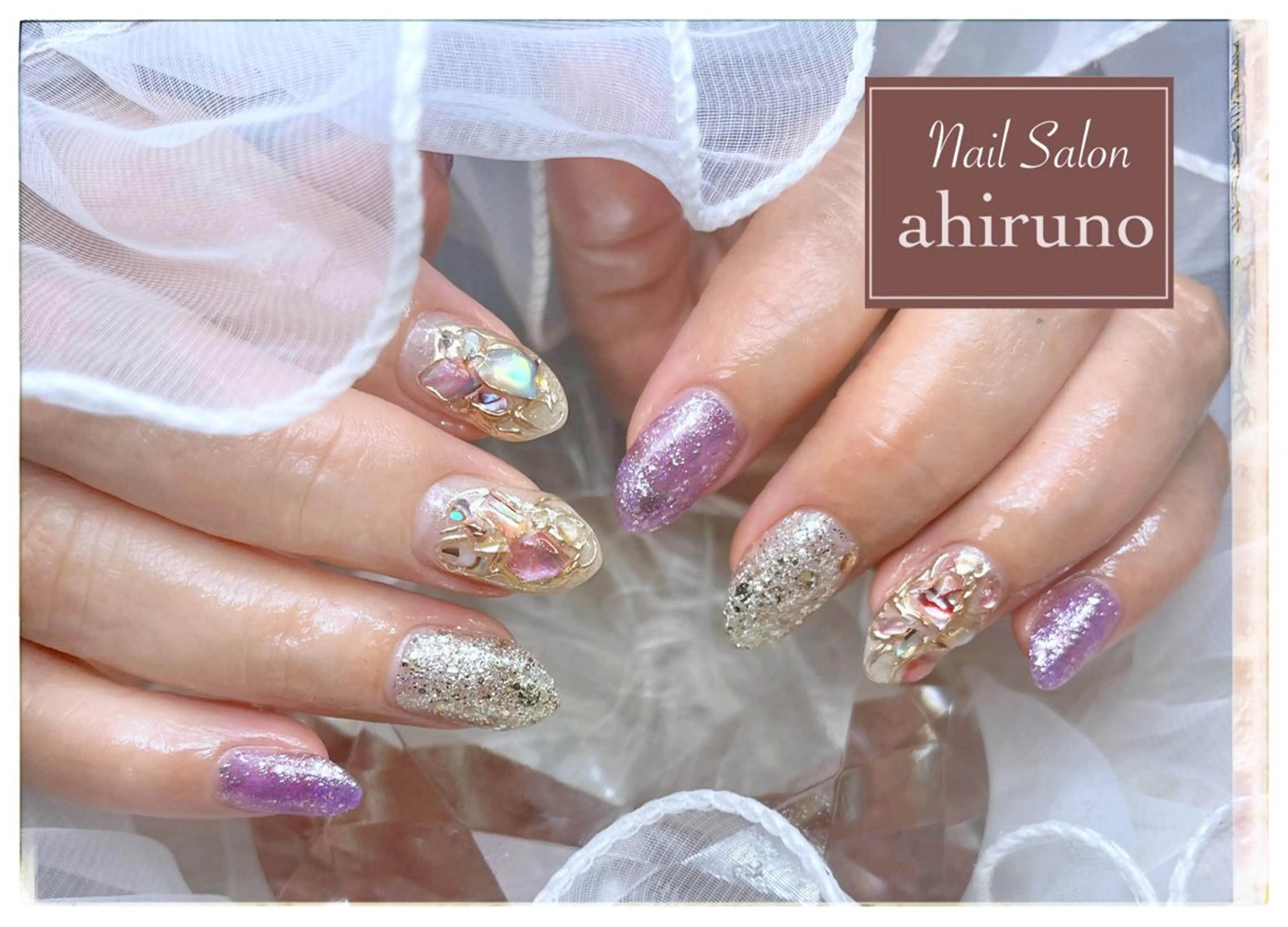 ネイル ミラーネイル 春ネイル 夏ネイル ハンドネイル ａｈｉｒｕｎｏ ✿ ｙｕiのネイルデザイン