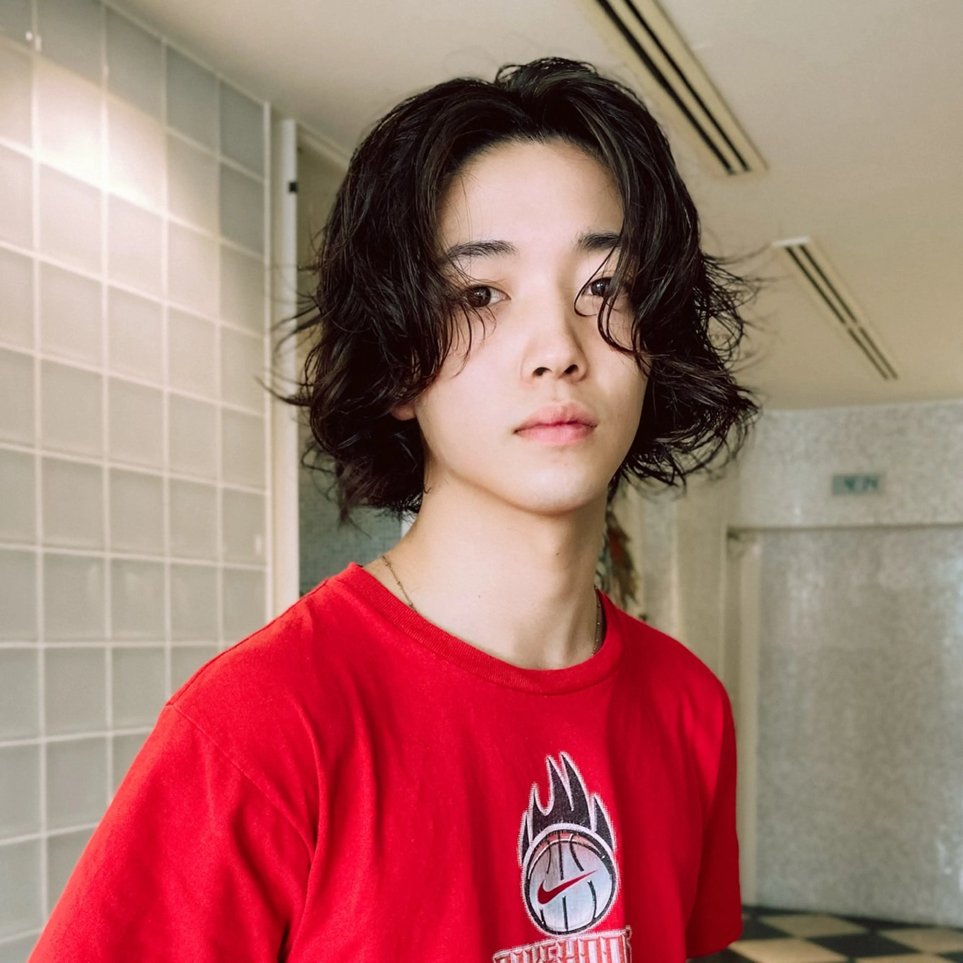 ミディアム パーマ メンズ ミディアムパーマ メンズパーマ ボブ カット パーマ 栄/矢場町 三井太朗のヘアスタイル