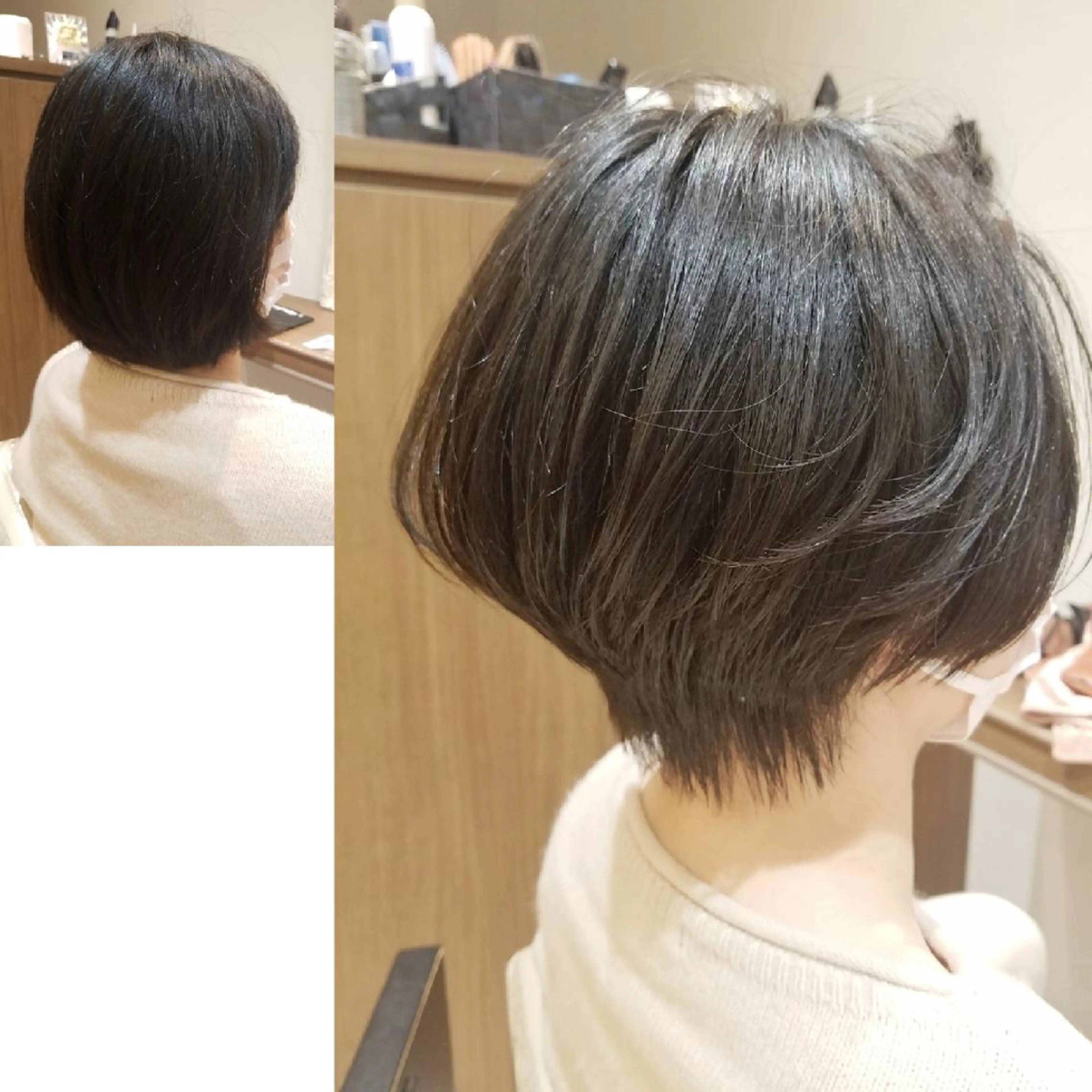 ショート ショートヘア 縮毛矯正 カット 縮毛矯正 村岡【店長】 【骨格矯正ショート】のヘアスタイル