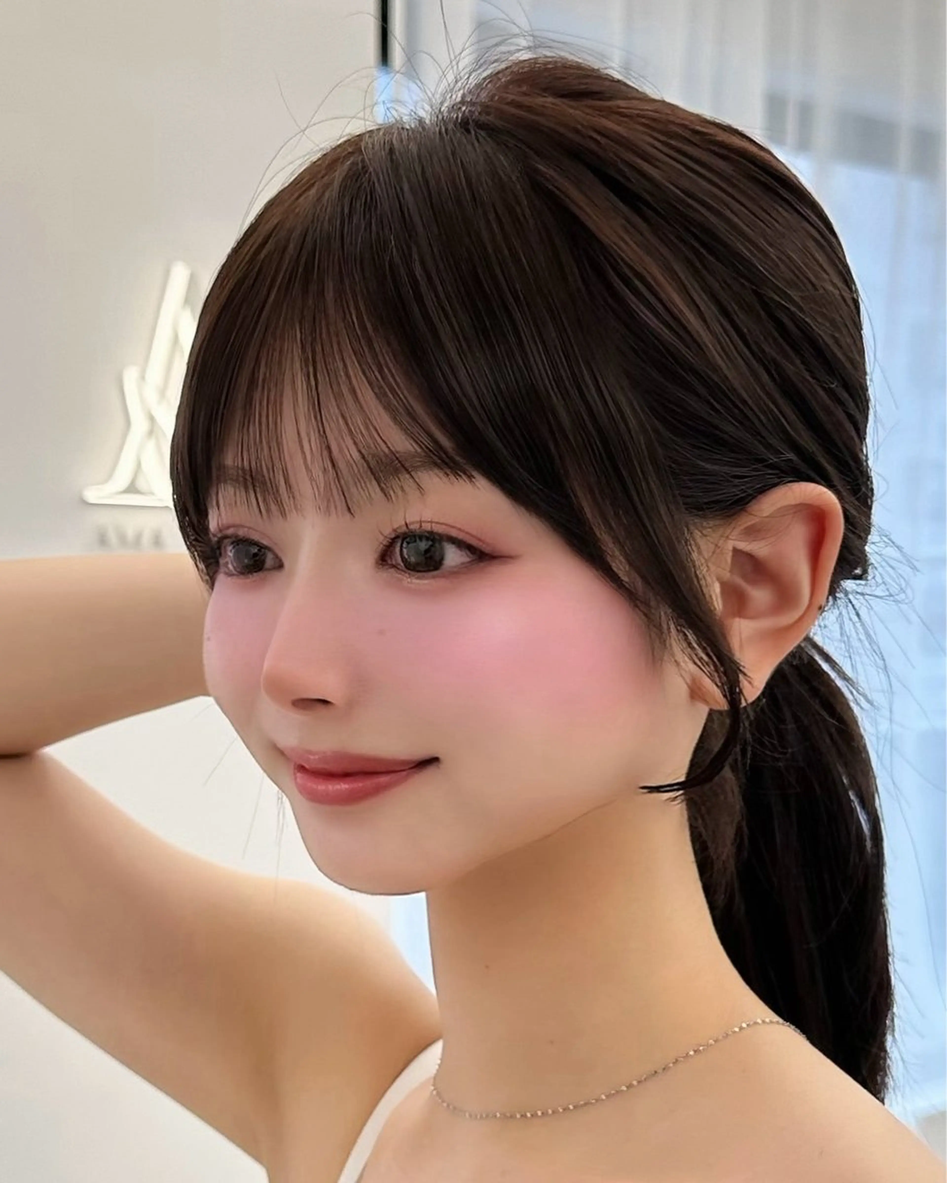 ミディアム カラー 透明感カラー 顔まわりレイヤー 顔周りカット ハッシュカット 髪質改善 カット ヘアカラー トリートメント 顔周り特化/韓国ヘア /レイヤー/吉野幸大のヘアスタイル