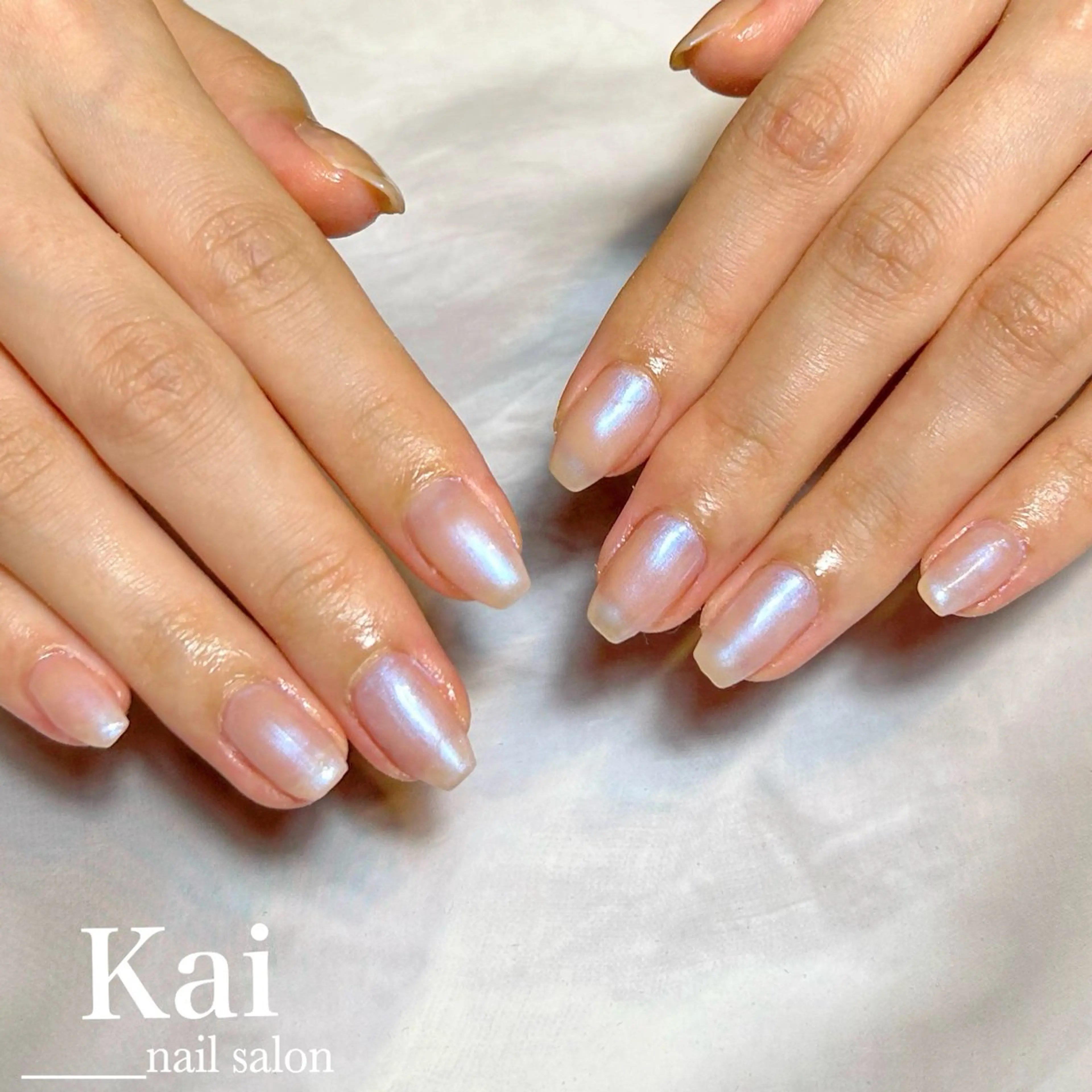 ネイル オーロラネイル マグネットネイル ニュアンスネイル ワンカラーネイル シンプルネイル ハンドネイル Kai  nail Mayukoのネイルデザイン