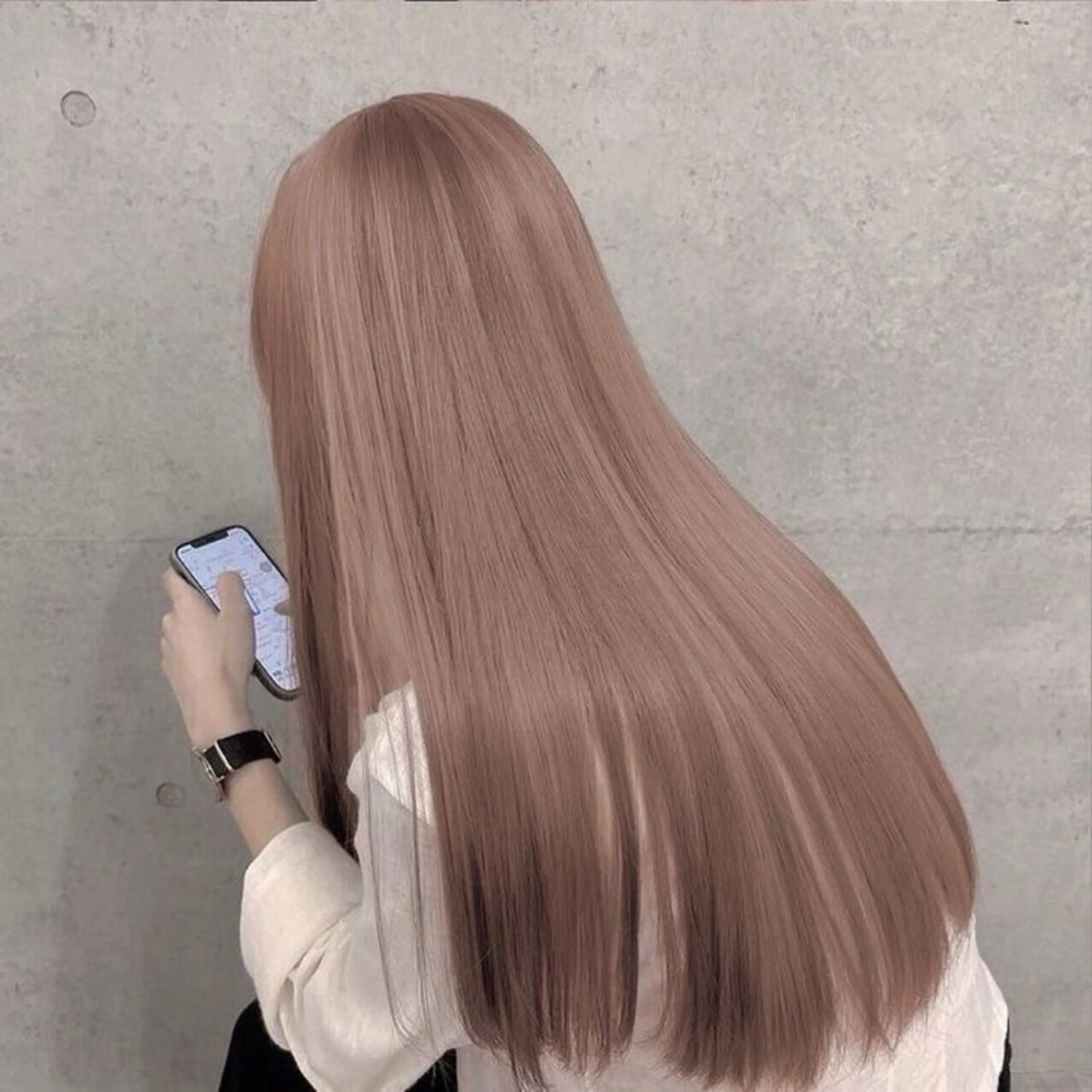セミロング カラー ベージュカラー ブリーチ ブロンド ピンクカラー ヘアカラー ハイトーン特化/ ムラ修正/拓真のヘアスタイル