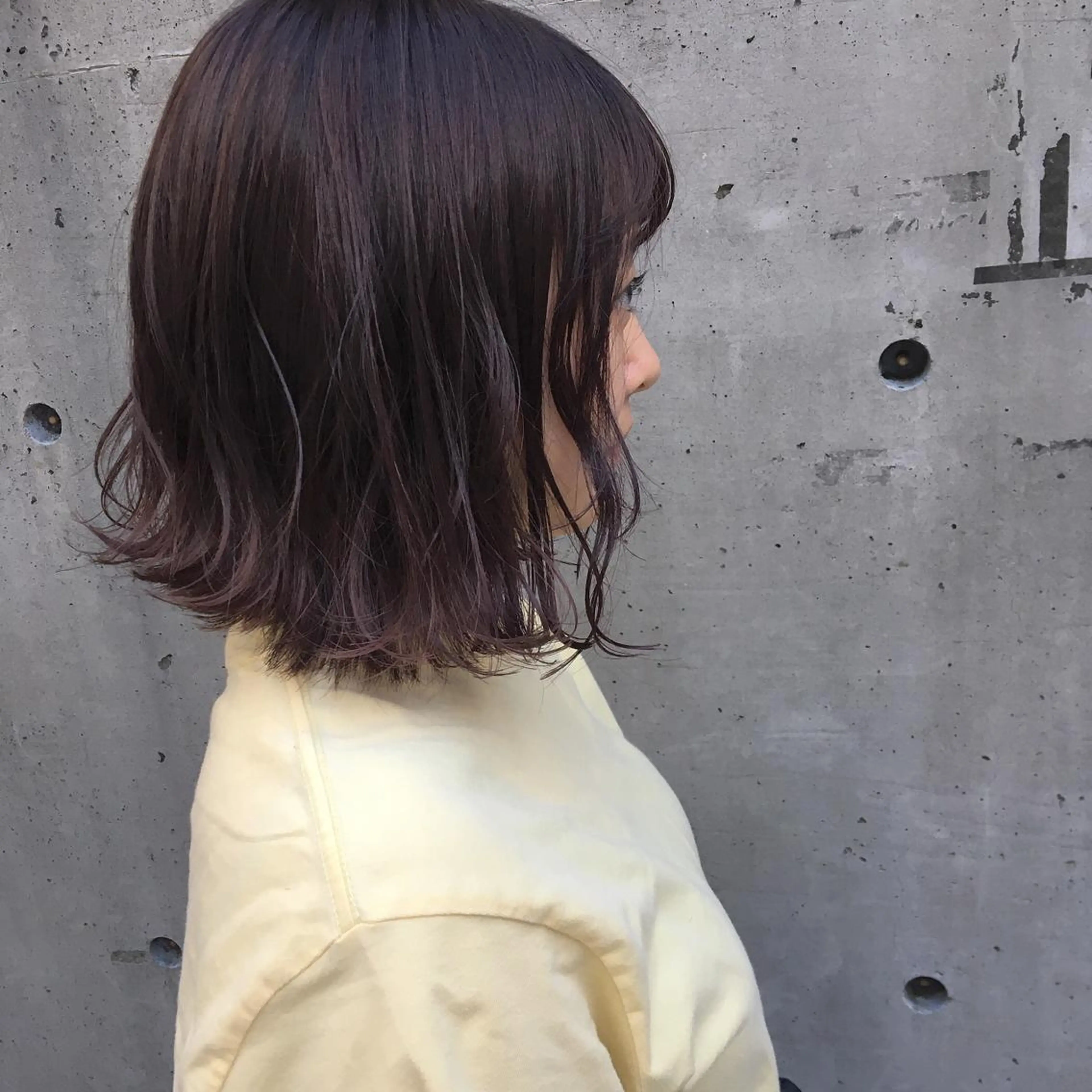ミディアム カラー 切りっぱなしボブ ボブ emme MIHO♡のヘアスタイル