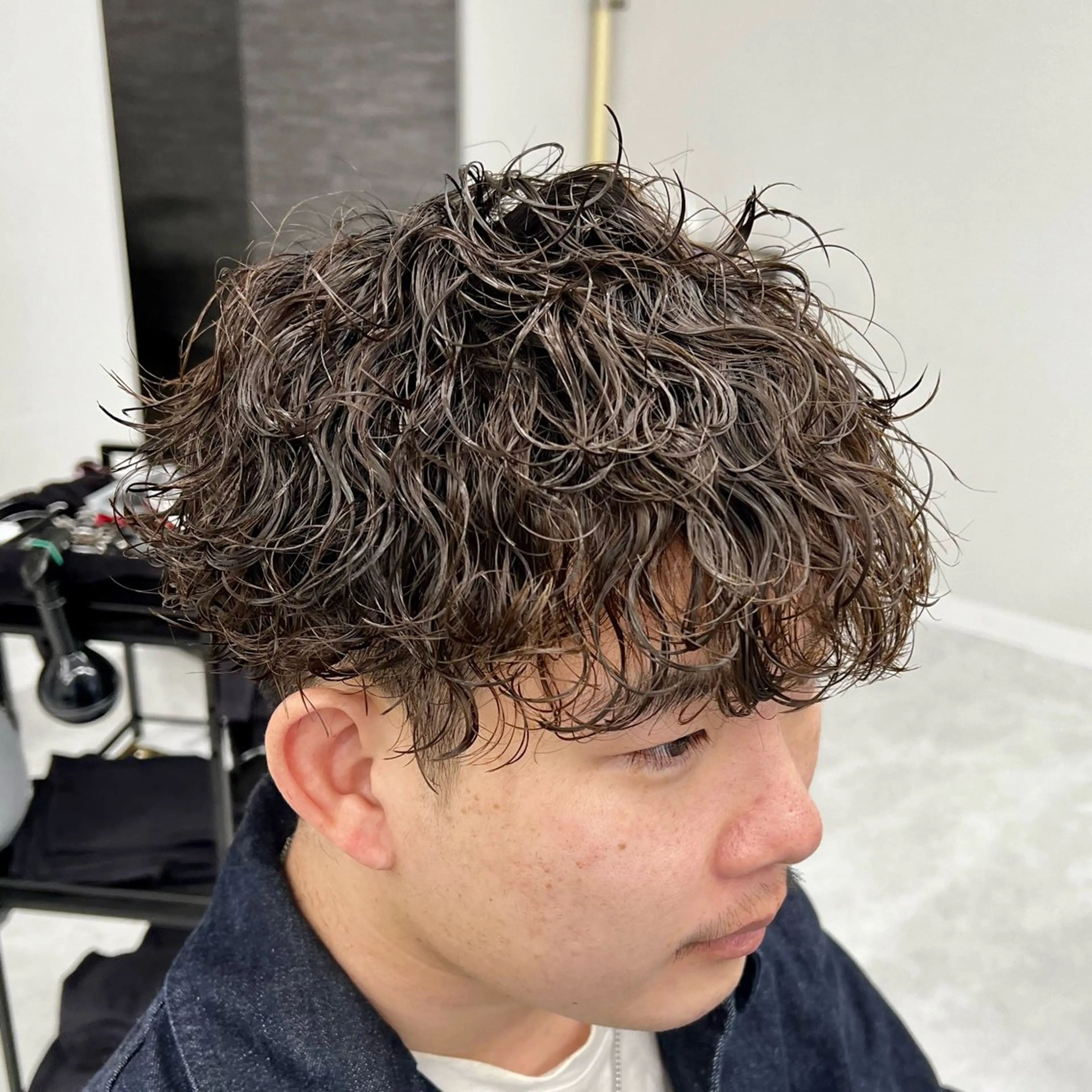 ショート パーマ メンズ カット パーマ メンズカット/波巻き TAKUMAのヘアスタイル
