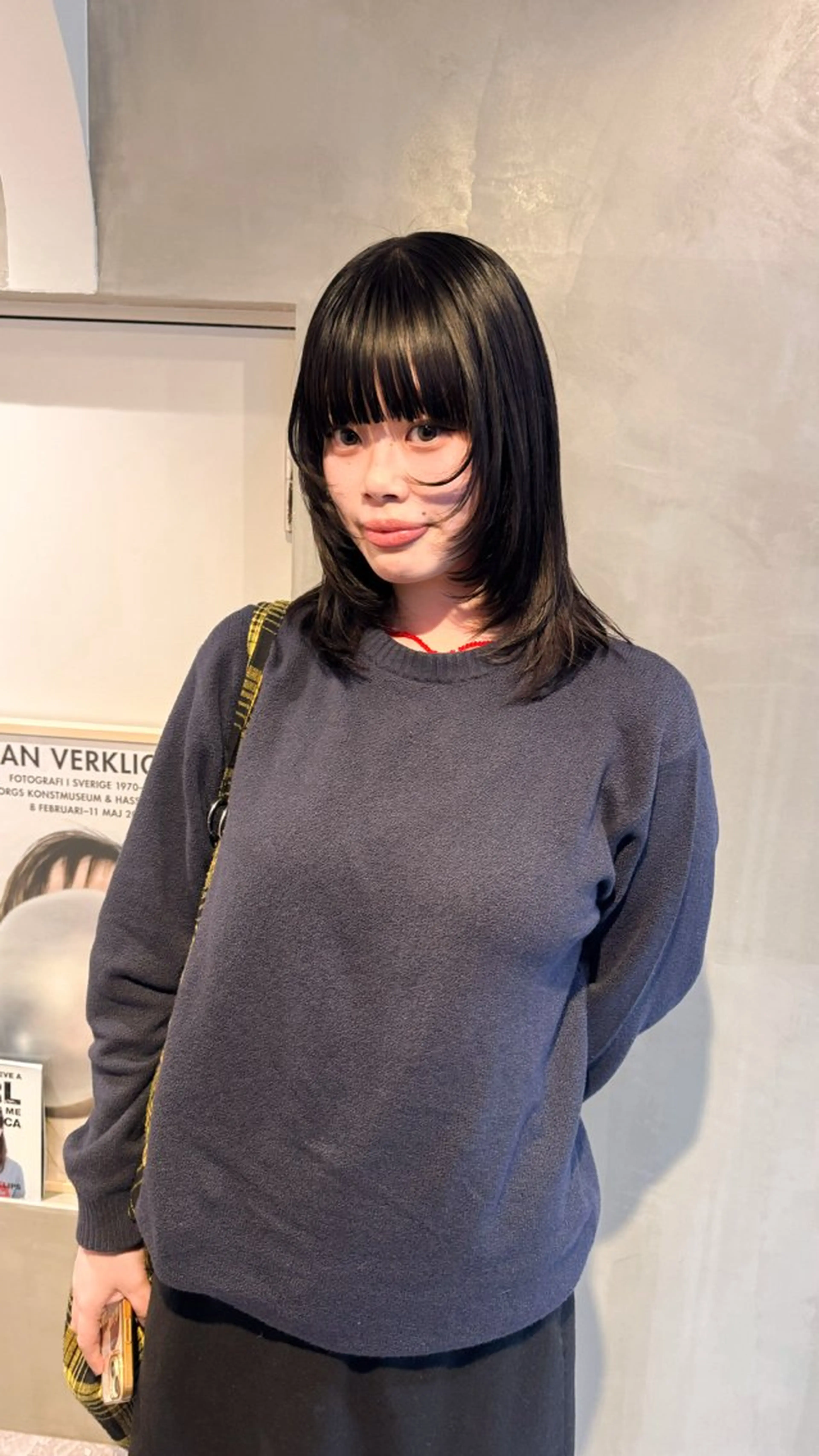 ミディアム 顔周りカット レイヤーカット 🍈yurina パーマ🍈のヘアスタイル