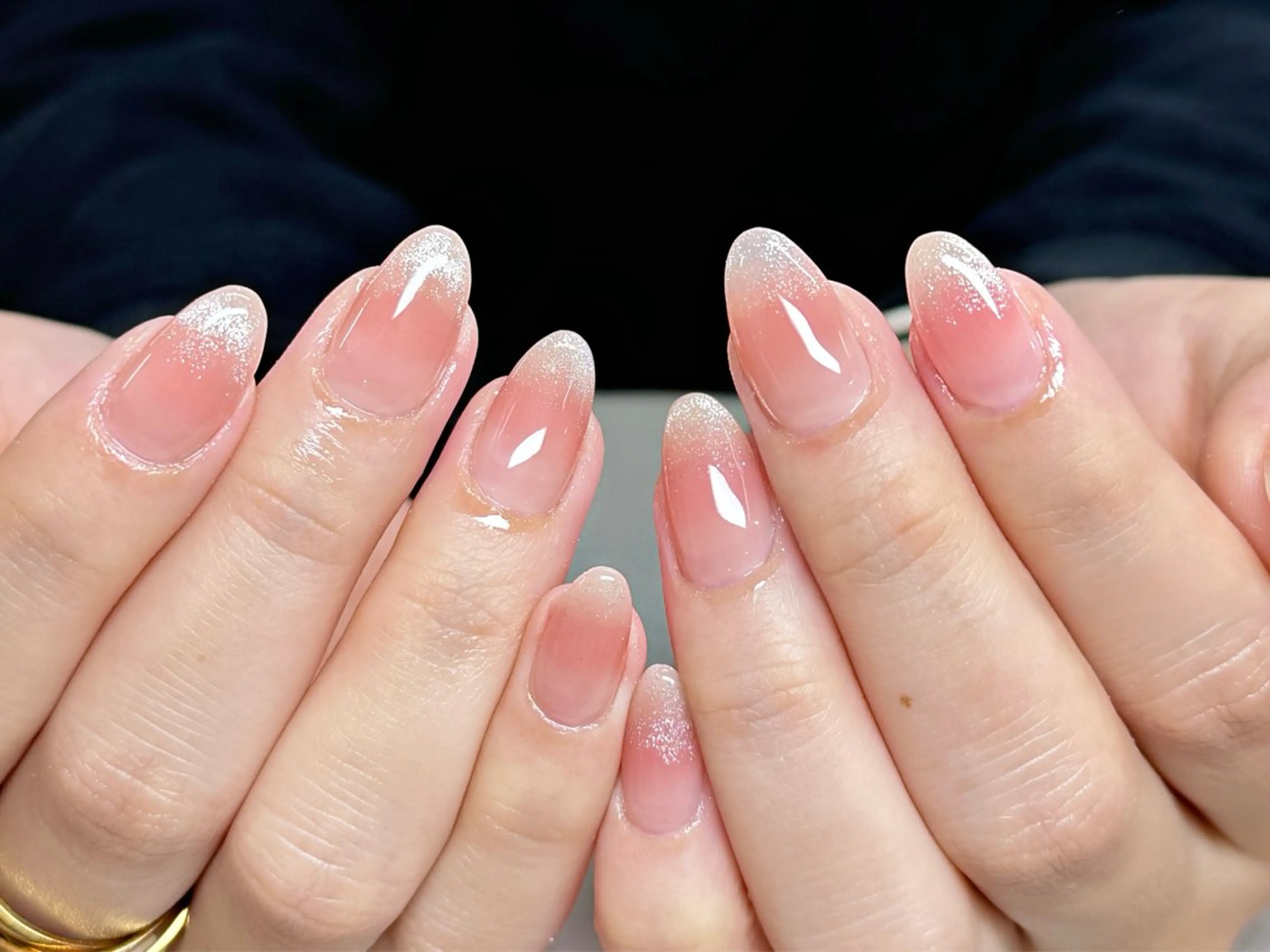 ネイル オーロラネイル チークネイル 長さ出し フットネイル フレンチネイル ハンドネイル J&C Nail Salon吉祥寺所属・YU KIのネイルデザイン