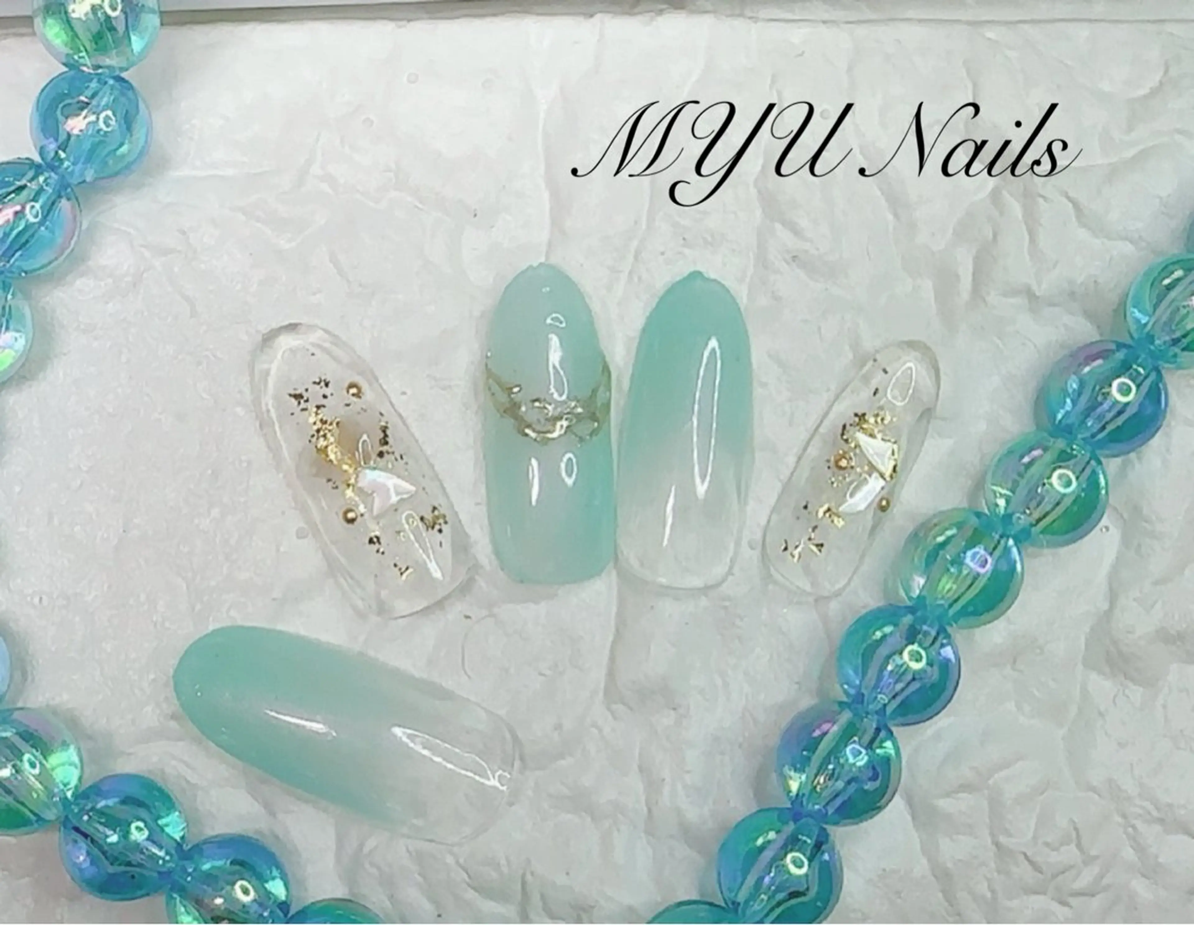 ネイル ジェルネイル グラデーション ミラーネイル 持ち込み パラジェル ハンドネイル MYU Nails所属・MYU Nailsのネイルデザイン