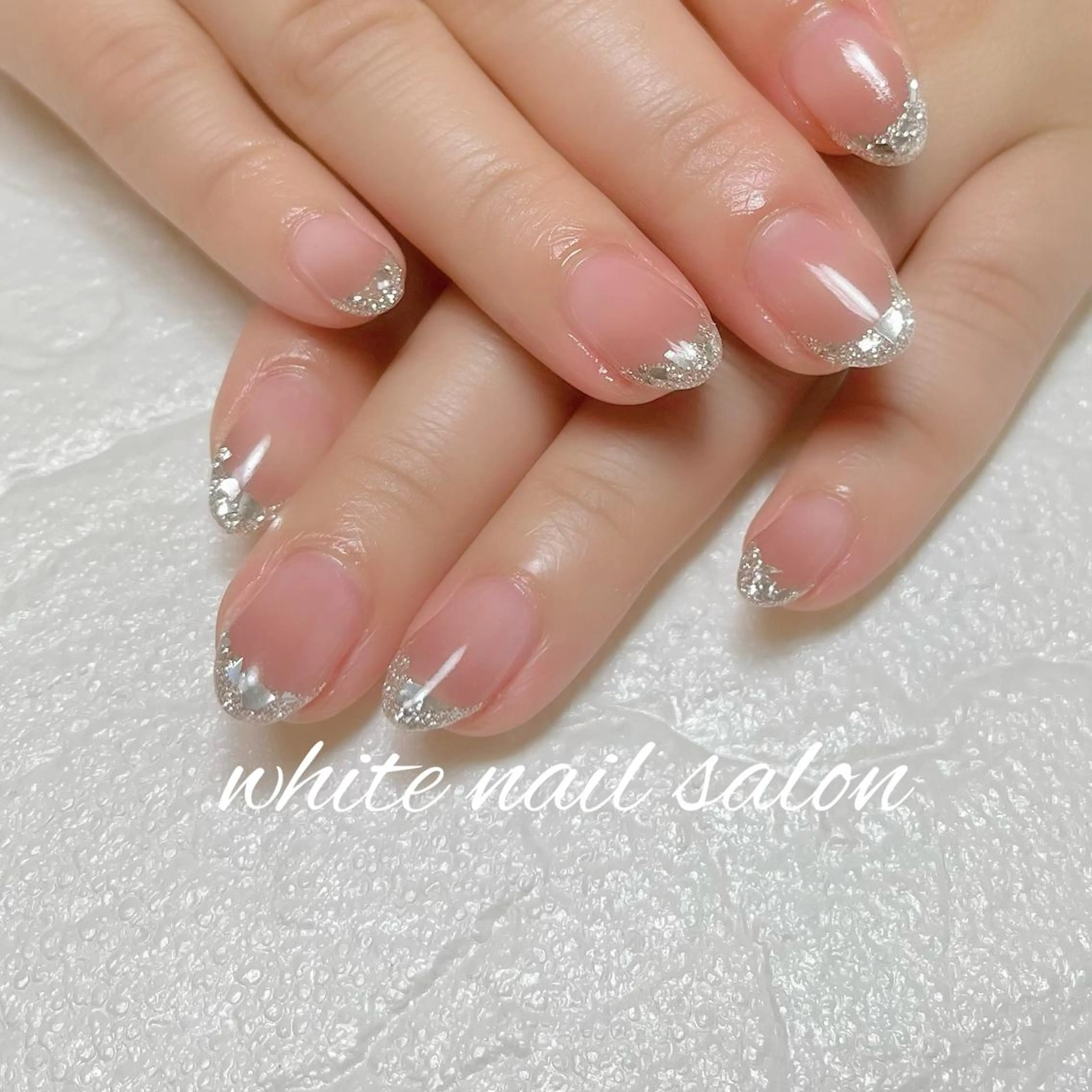 ネイル フットネイル ジェルネイル ハードジェル ラメ(グリッター) 持ち込み ハンドネイル white nail salonのネイルデザイン