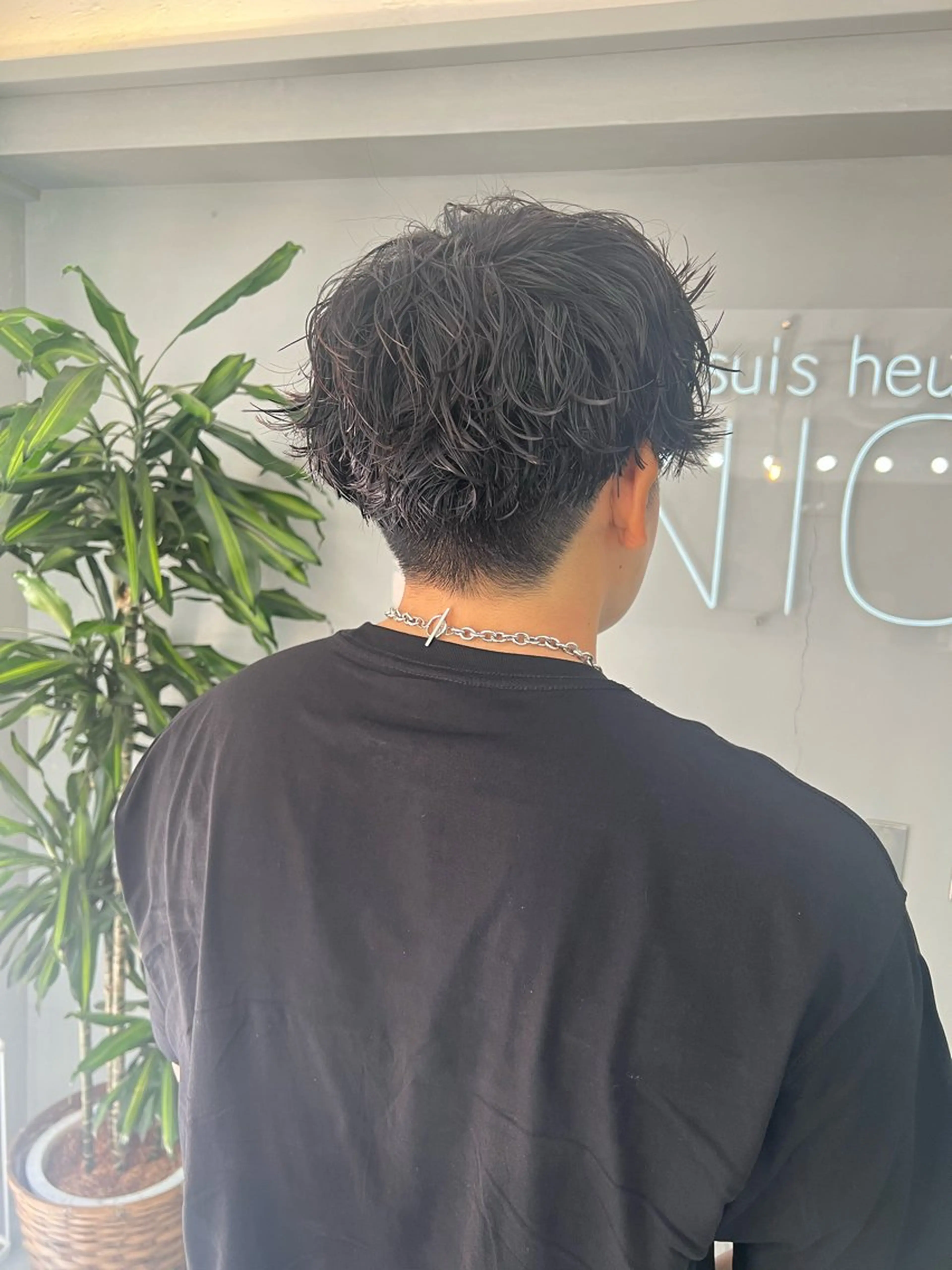 セミロング パーマ メンズ メンズパーマ セミロングパーマ カット パーマ je suis heureuse所属・ハイライトカラー 🌀ゆい❣️のヘアスタイル