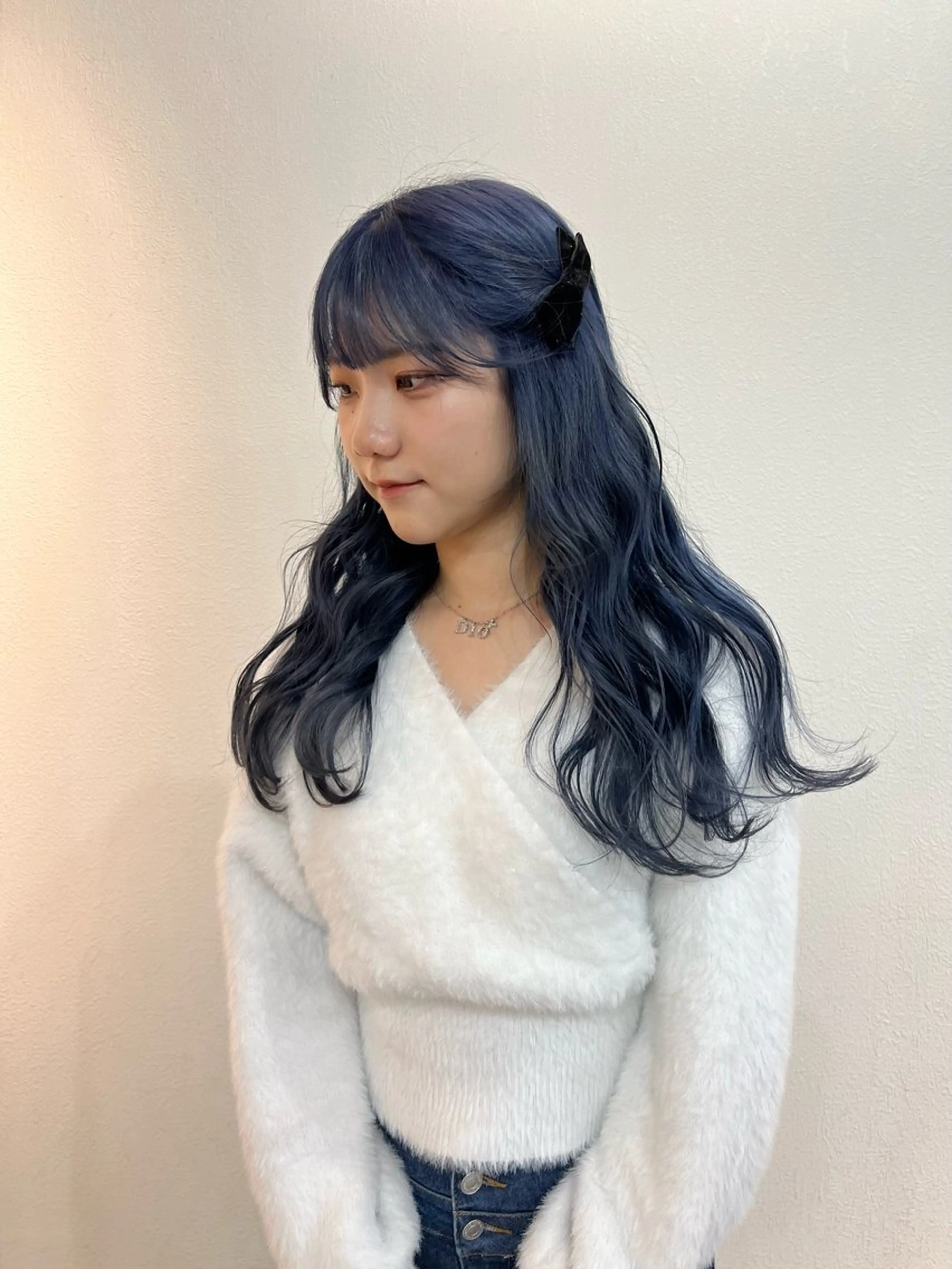 カラー ネイビーカラー ヘアカラー いざわりお /梅田/ブリーチのヘアスタイル