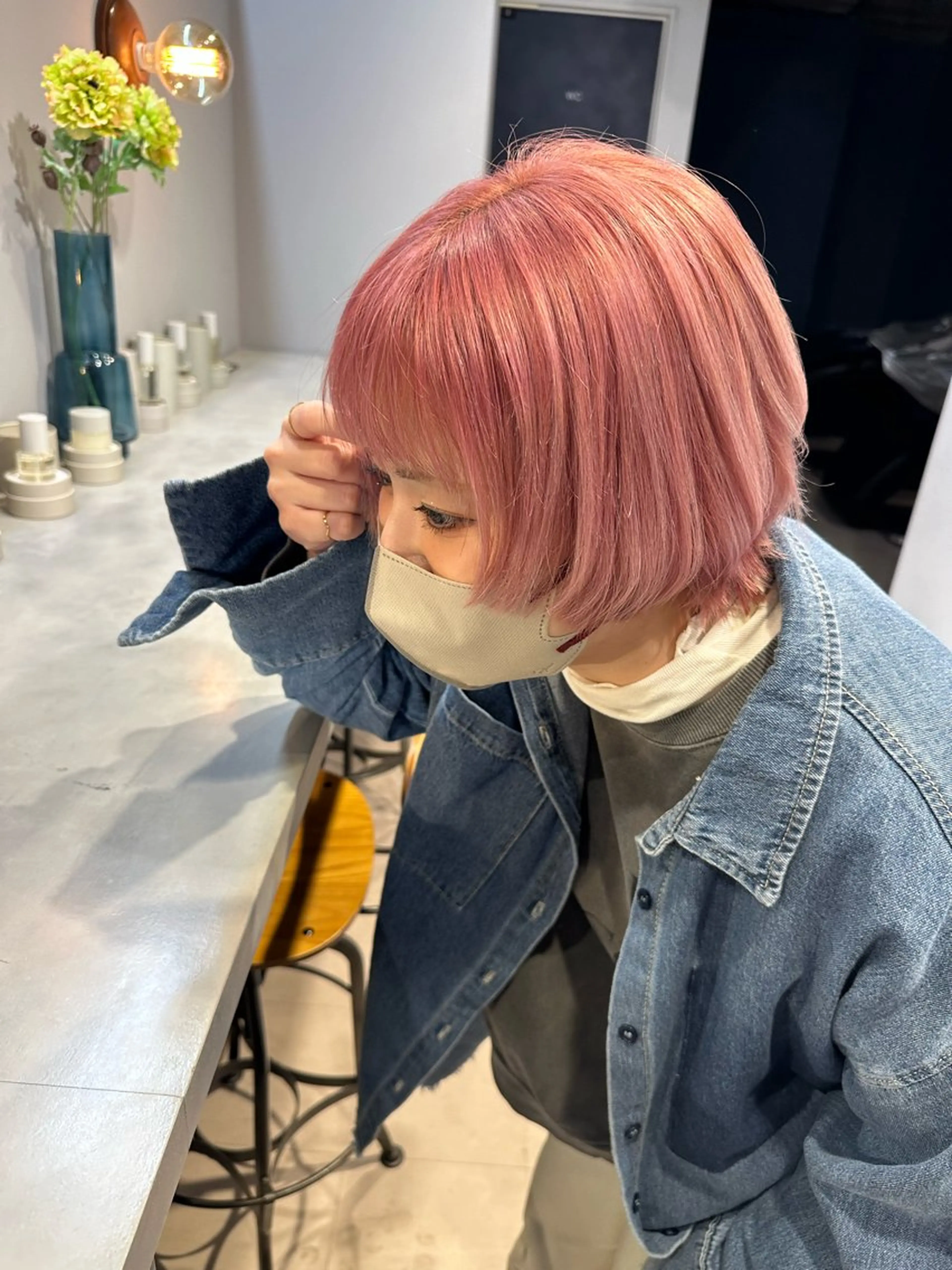 ショート カラー ヘアカラー トリートメント 💖ハイライト/ハイ トーン💖MIKIのヘアスタイル