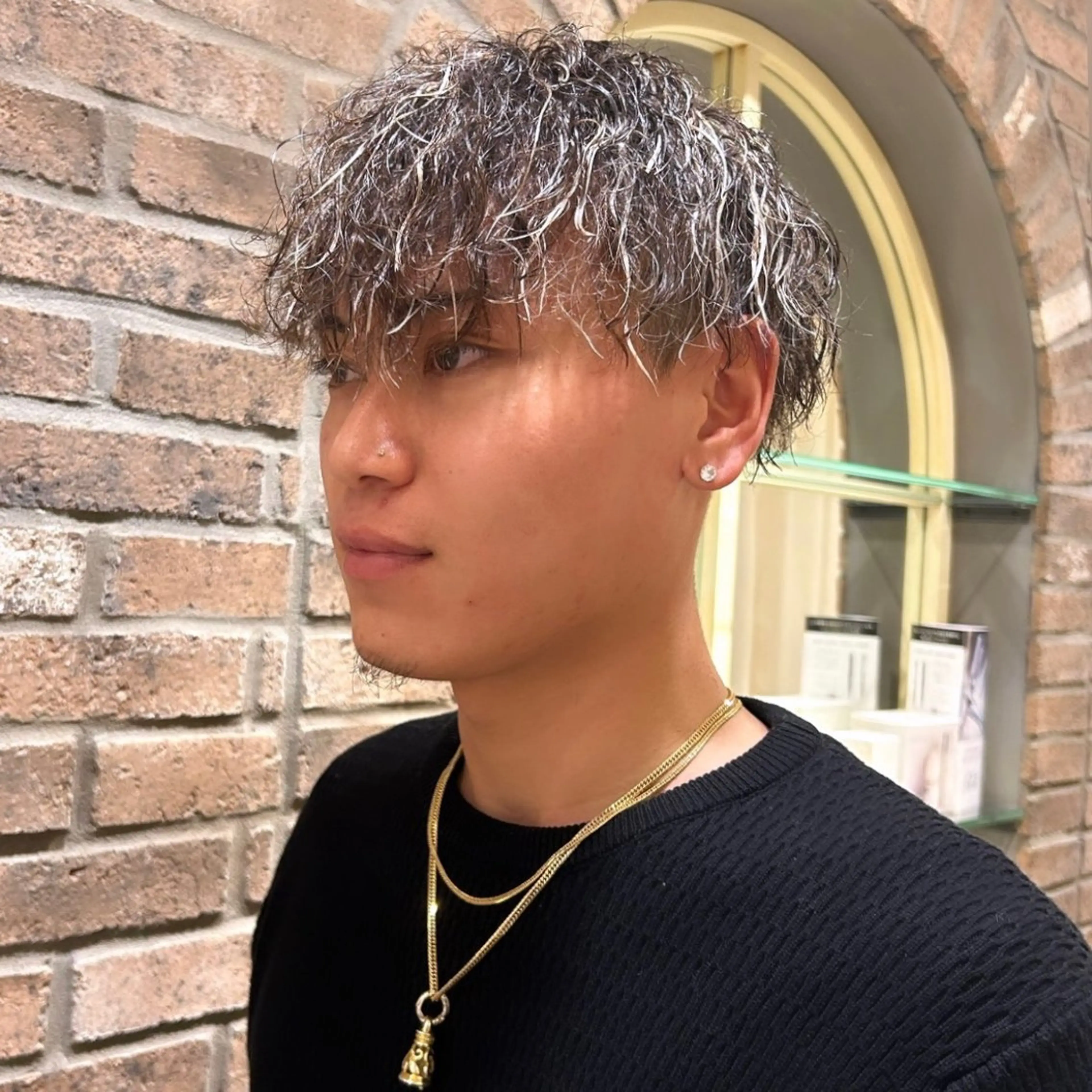 パーマ メンズ センターパート メンズメッシュ マッシュ メンズパーマ メンズツイストパーマ 高田馬場/メンズ/ 外国人風ヘアのヘアスタイル