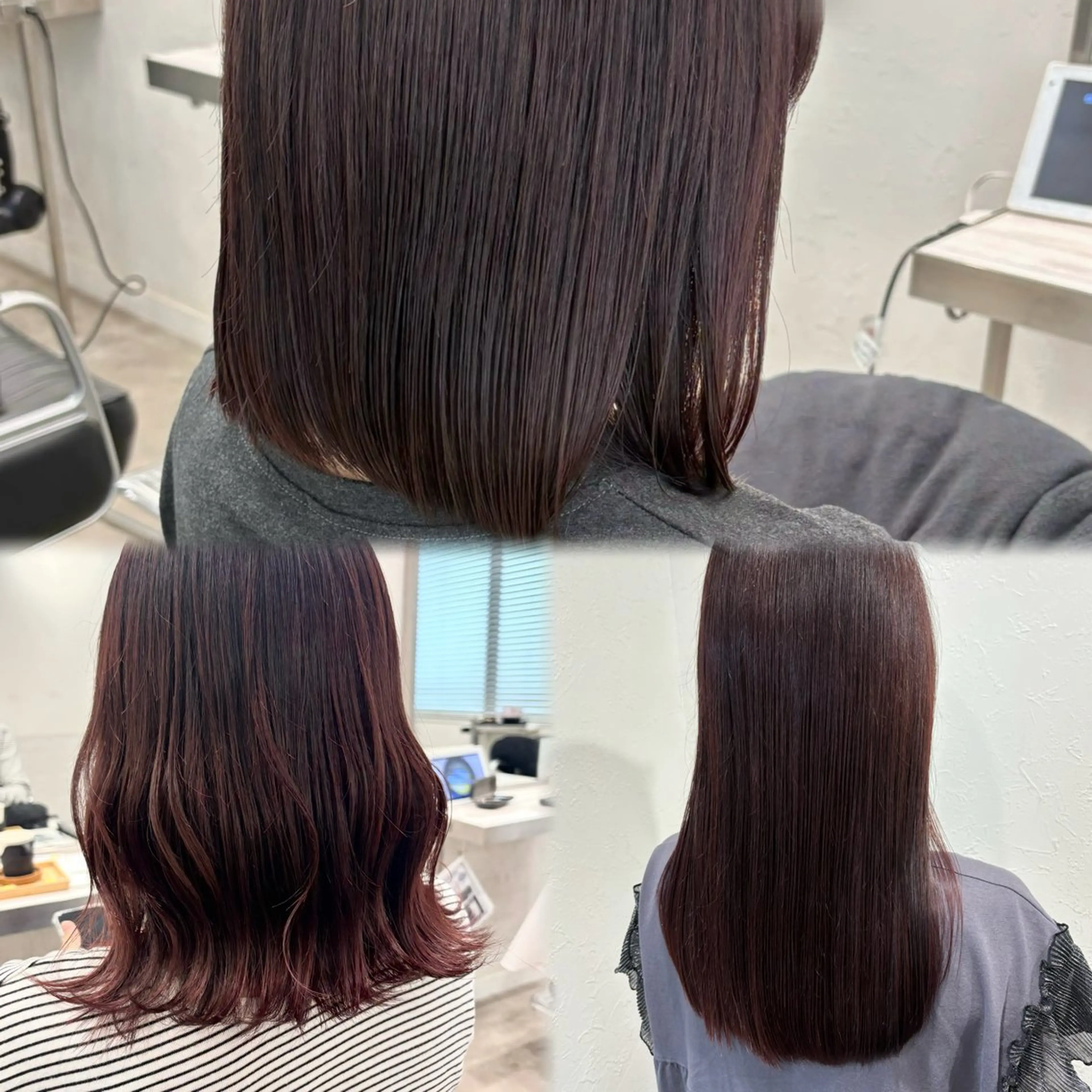 セミロング カラー 髪質改善/縮毛矯正/ 暖色カラー🎀🪞のヘアスタイル