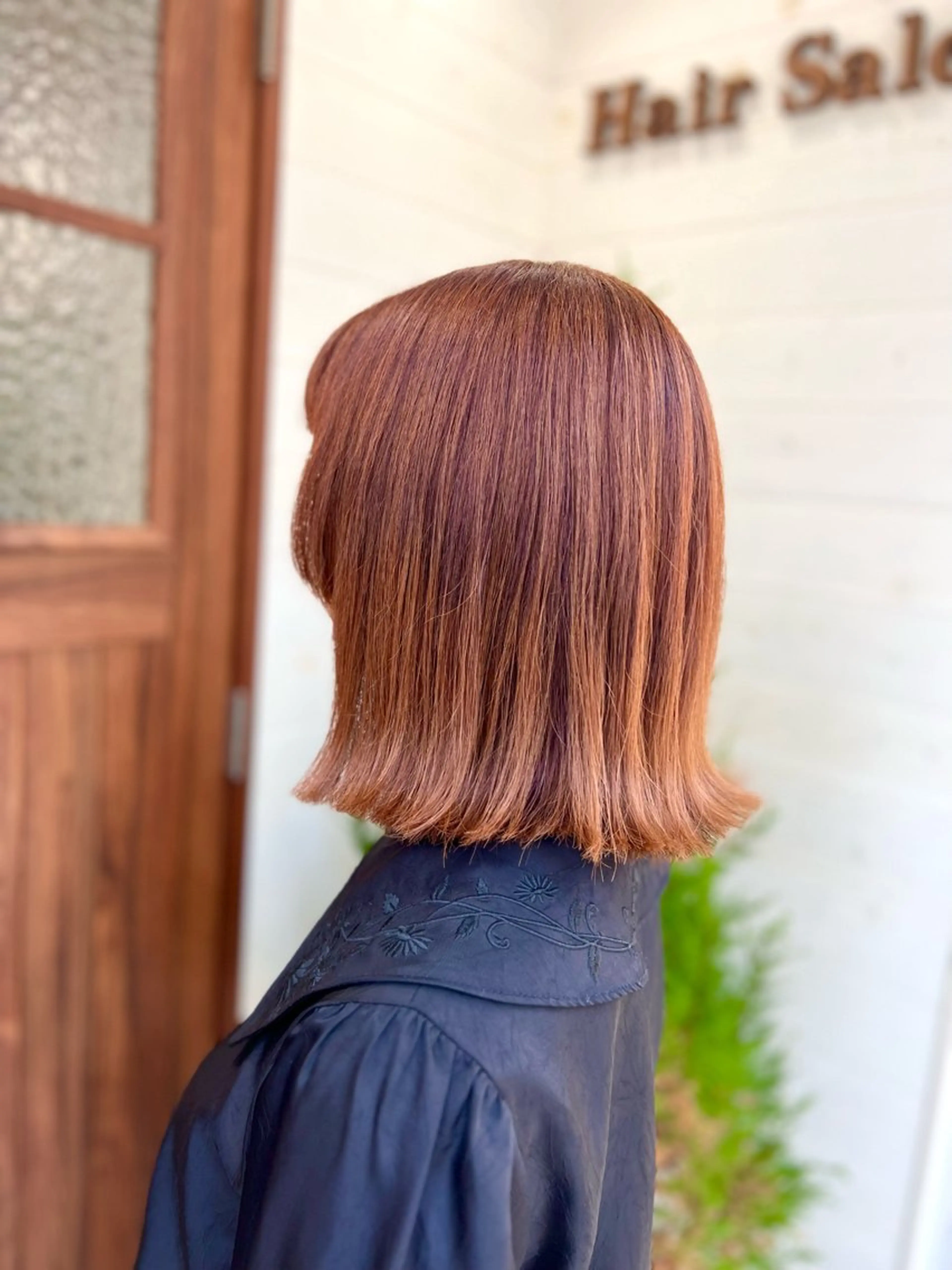 ミディアム カラー ブリーチ ブリーチなしカラー オレンジ 🍇おぐら めぐみ🍇のヘアスタイル