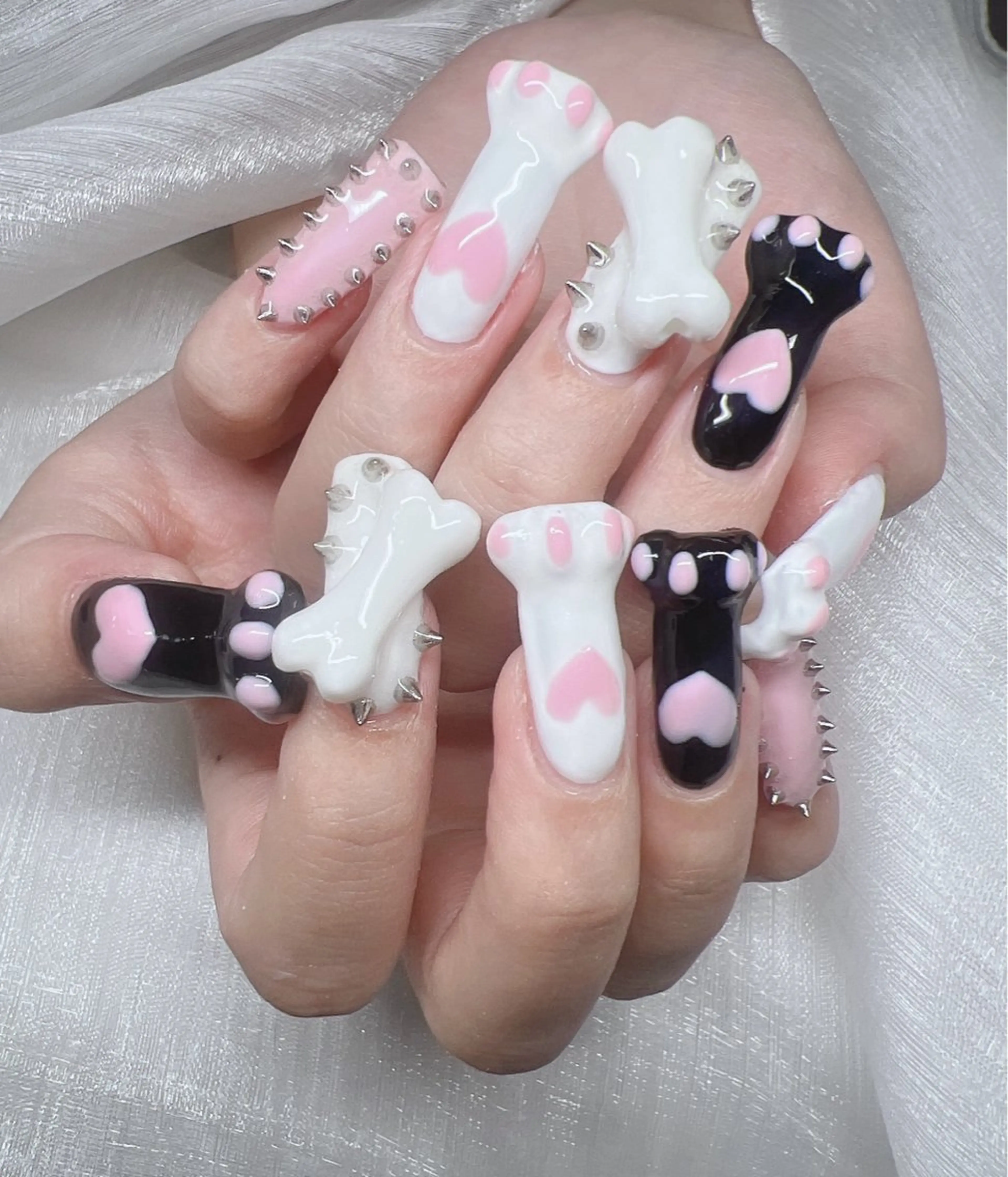 ネイル ハンドネイル Lee Nails チップ長さだし専門店のネイルデザイン