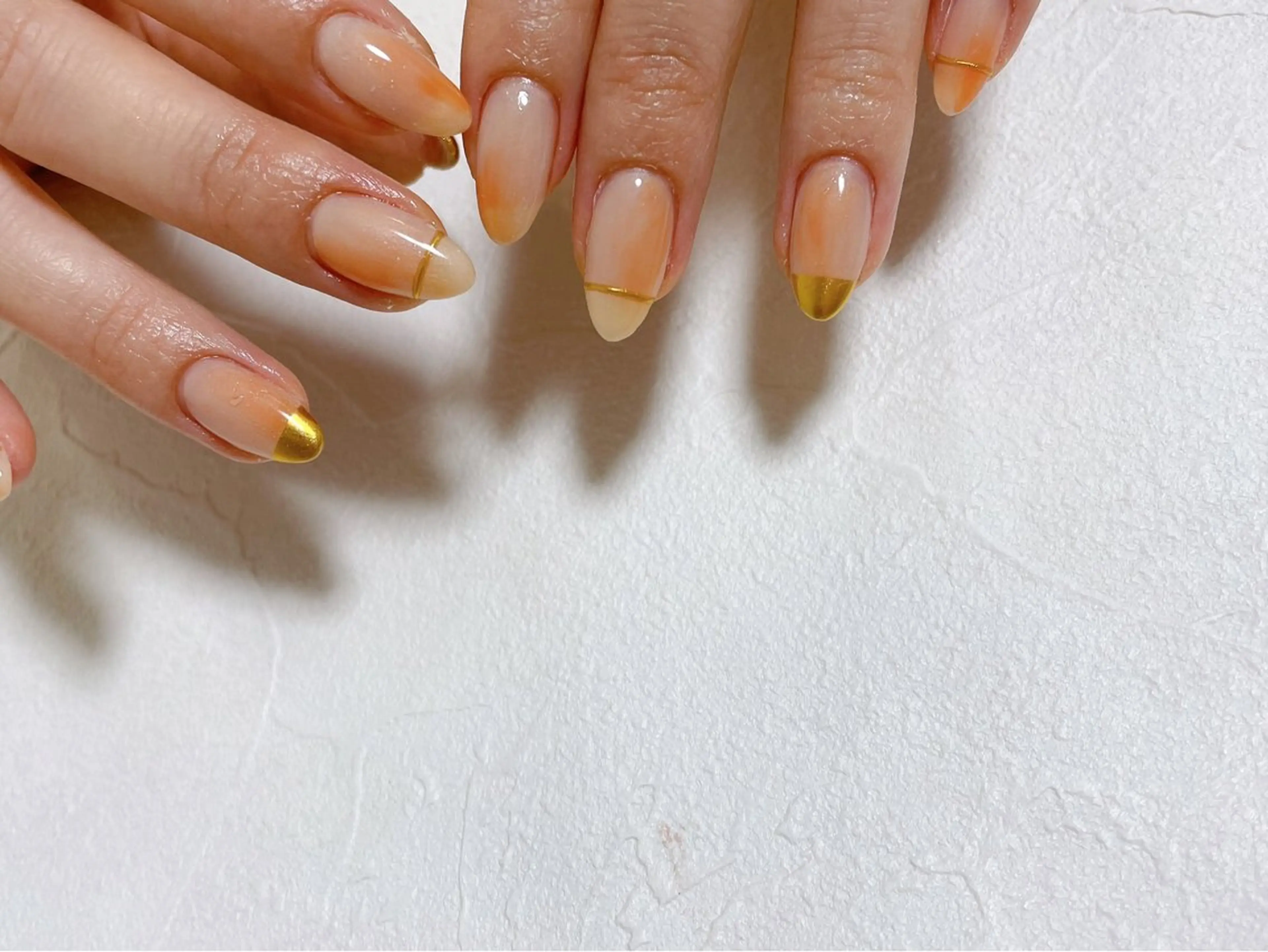 ネイル オーロラネイル フットネイル フレンチネイル ジェルネイル 韓国ネイル ハンドネイル kiki nail 二子玉川のネイルデザイン