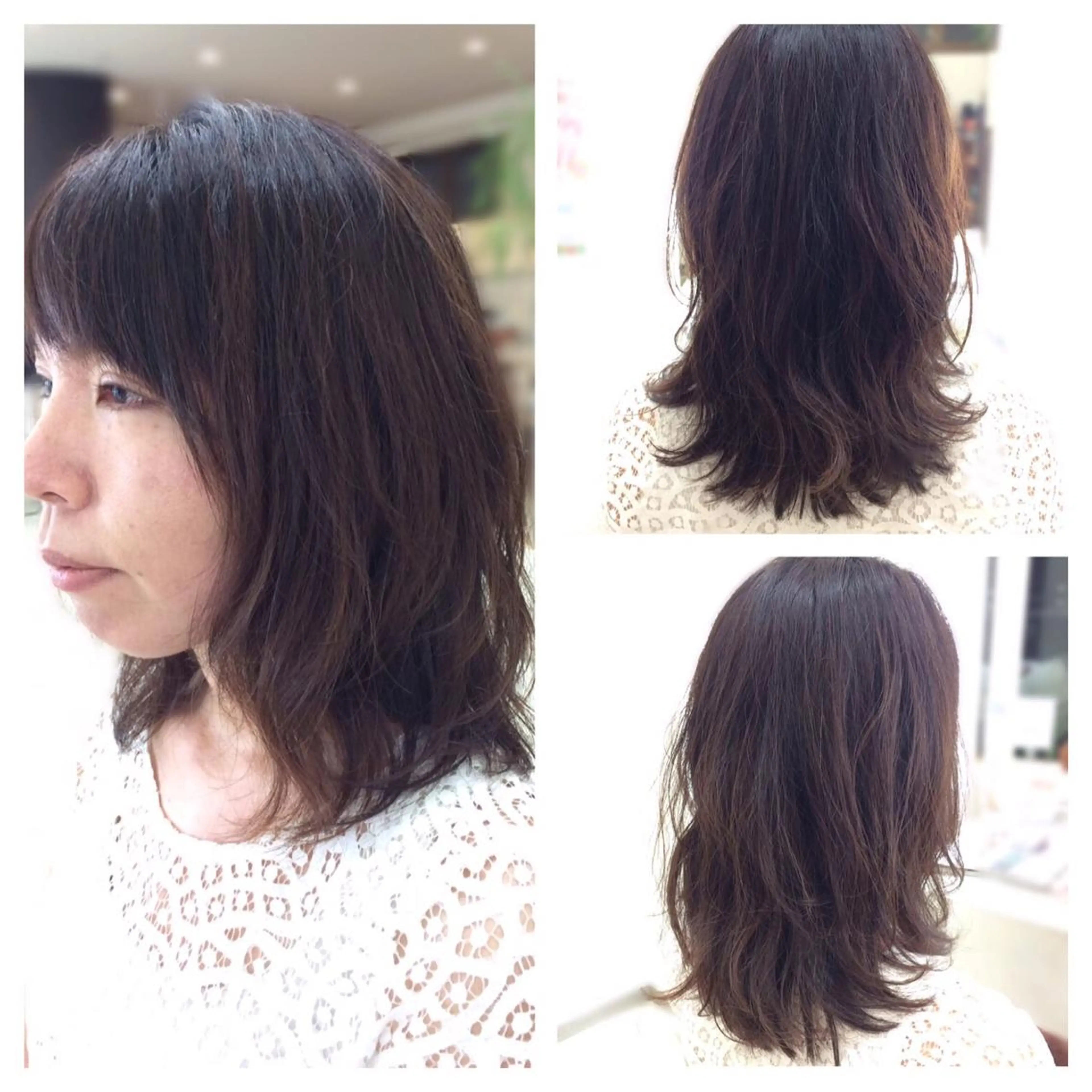 ミディアム ミディアムパーマ いけだ ゆうのヘアスタイル