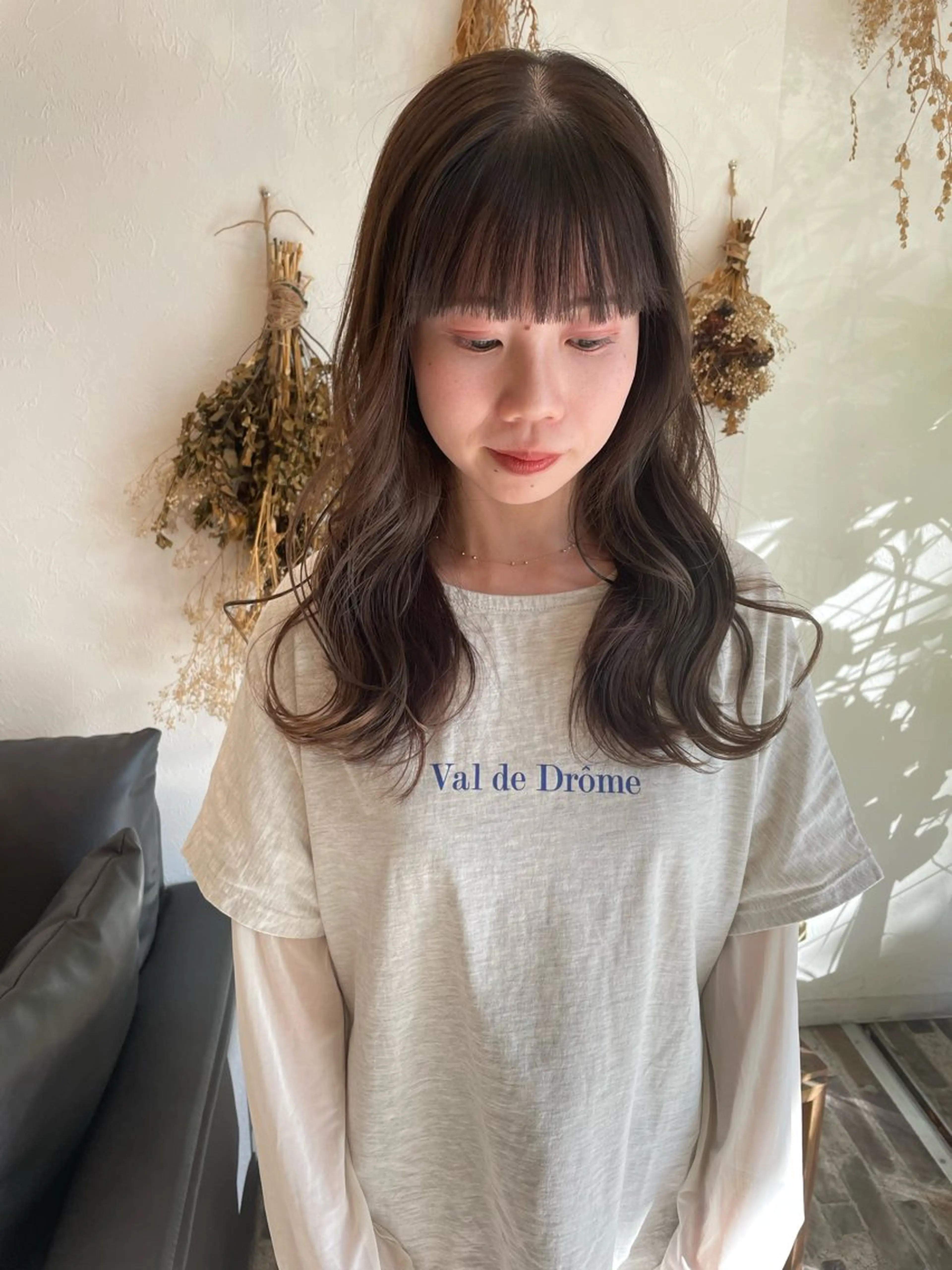 セミロング カラー ベージュカラー ワイドバング ヘアカラー m ā l o.🌷 サカモトマイコのヘアスタイル